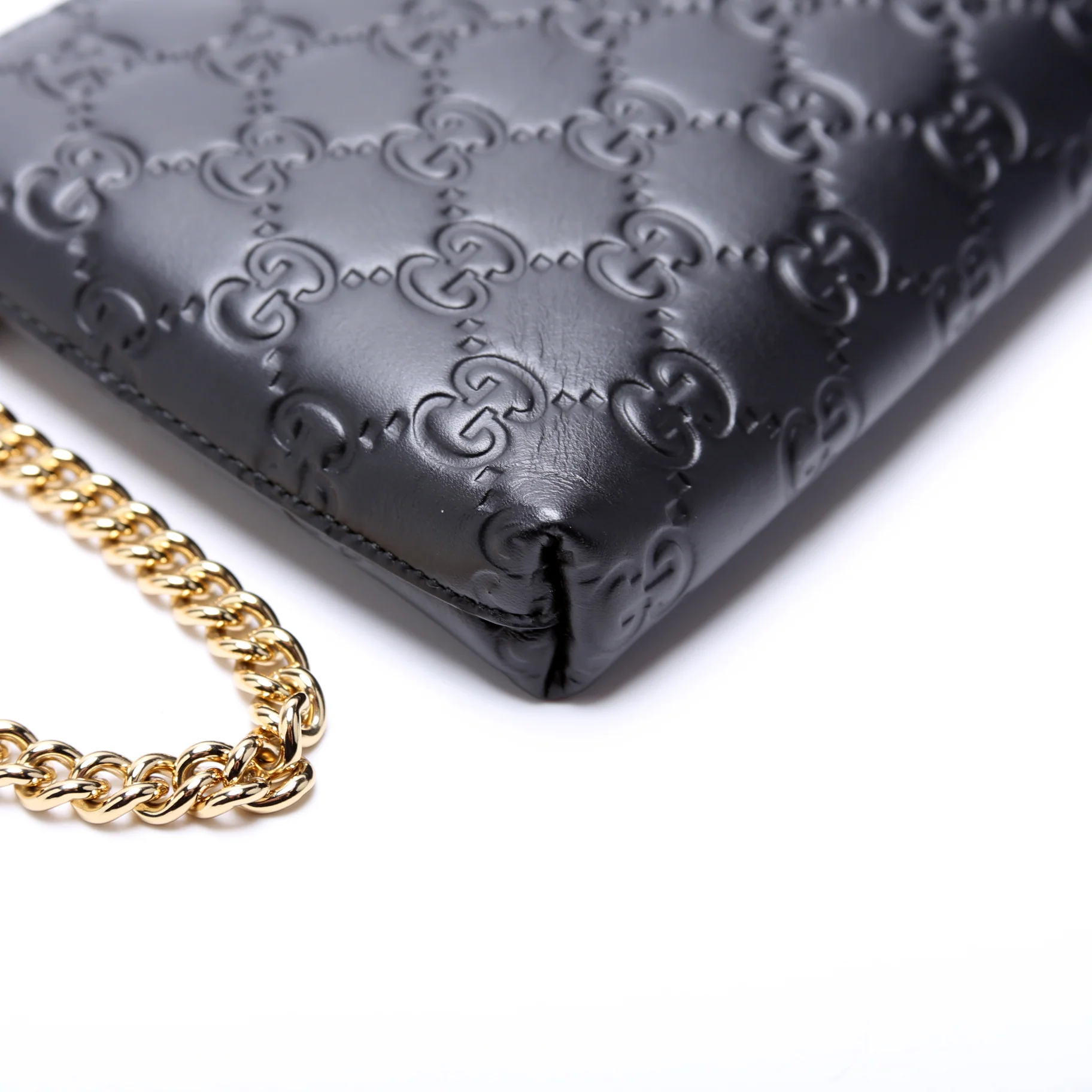 428449 GG Leather Wristlet Black - Image 5