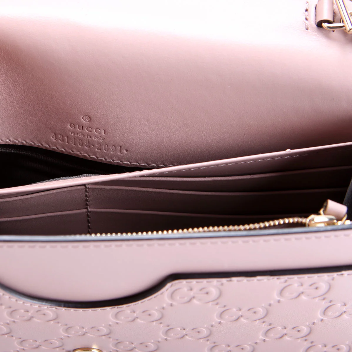 431408 Guccissima Chain Wallet Pink - Image 11