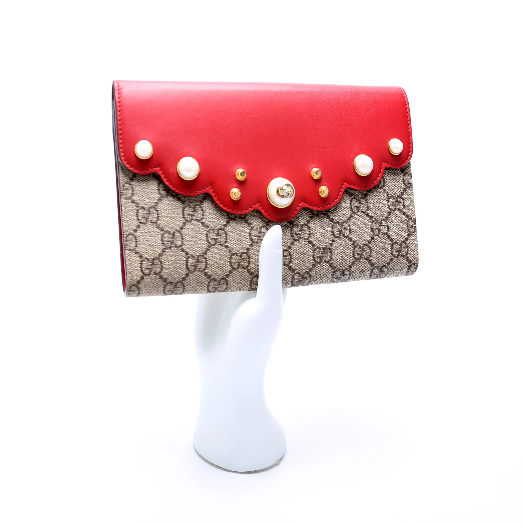 431476 GG Supreme Pearly Mini Clutch - Image 8