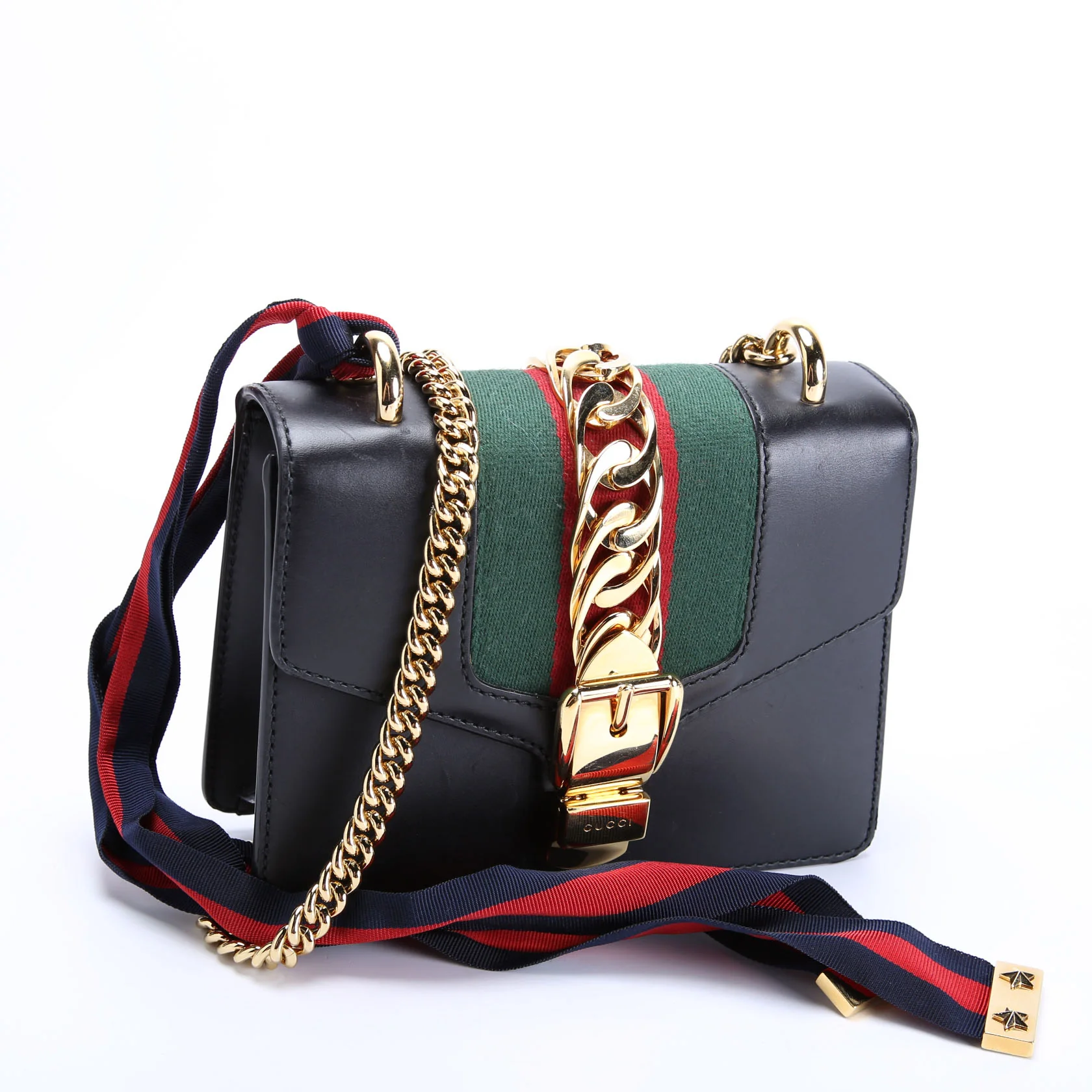 431666 Sylvie Mini Shoulder Bag Leather Black - Image 2