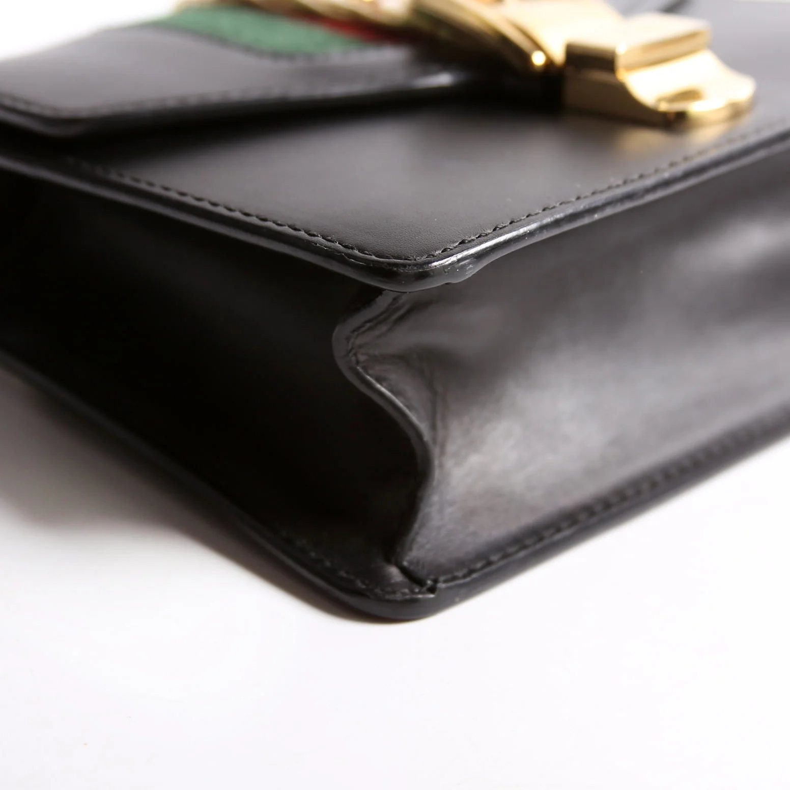 431666 Sylvie Mini Shoulder Bag Leather Black - Image 6