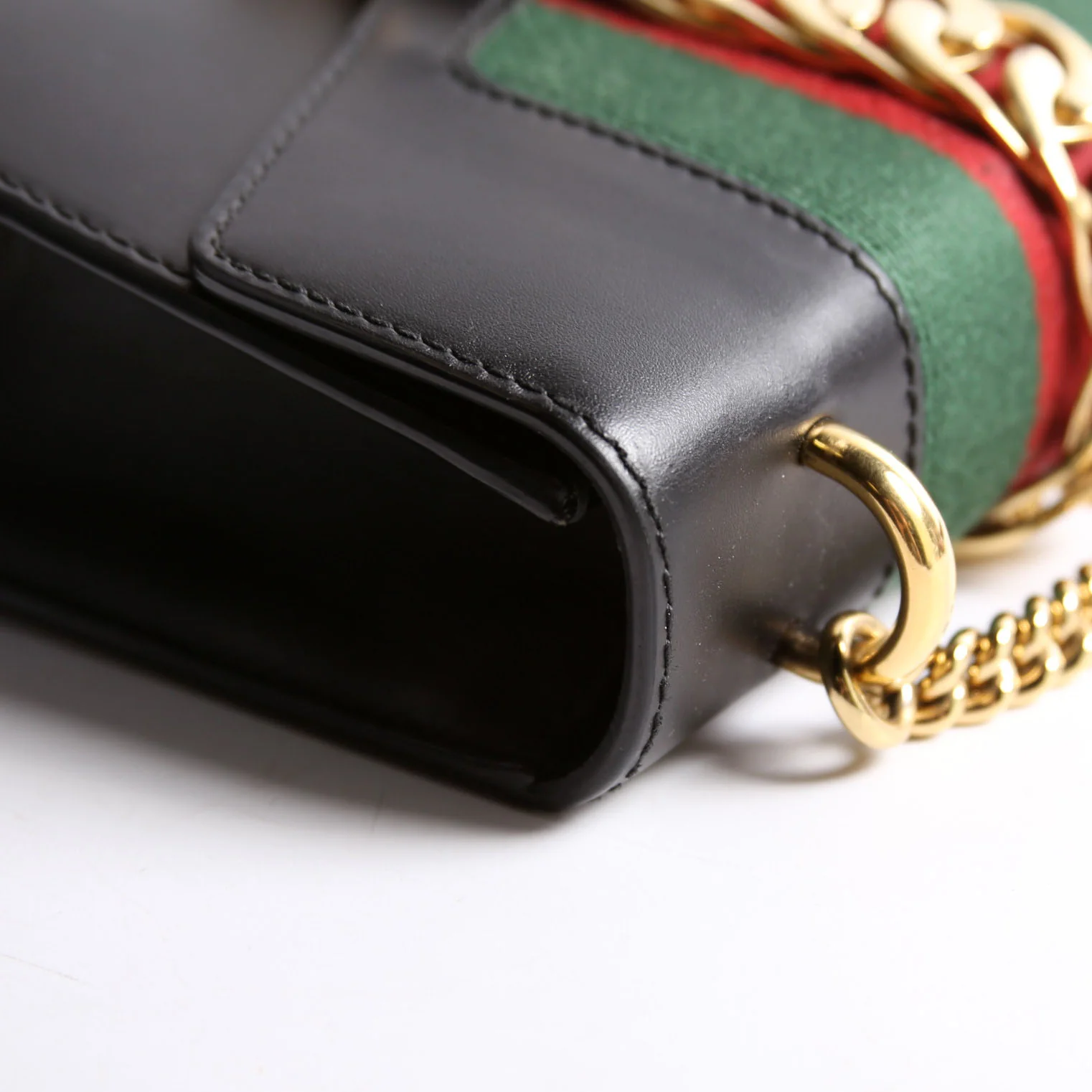 431666 Sylvie Mini Shoulder Bag Leather Black - Image 8