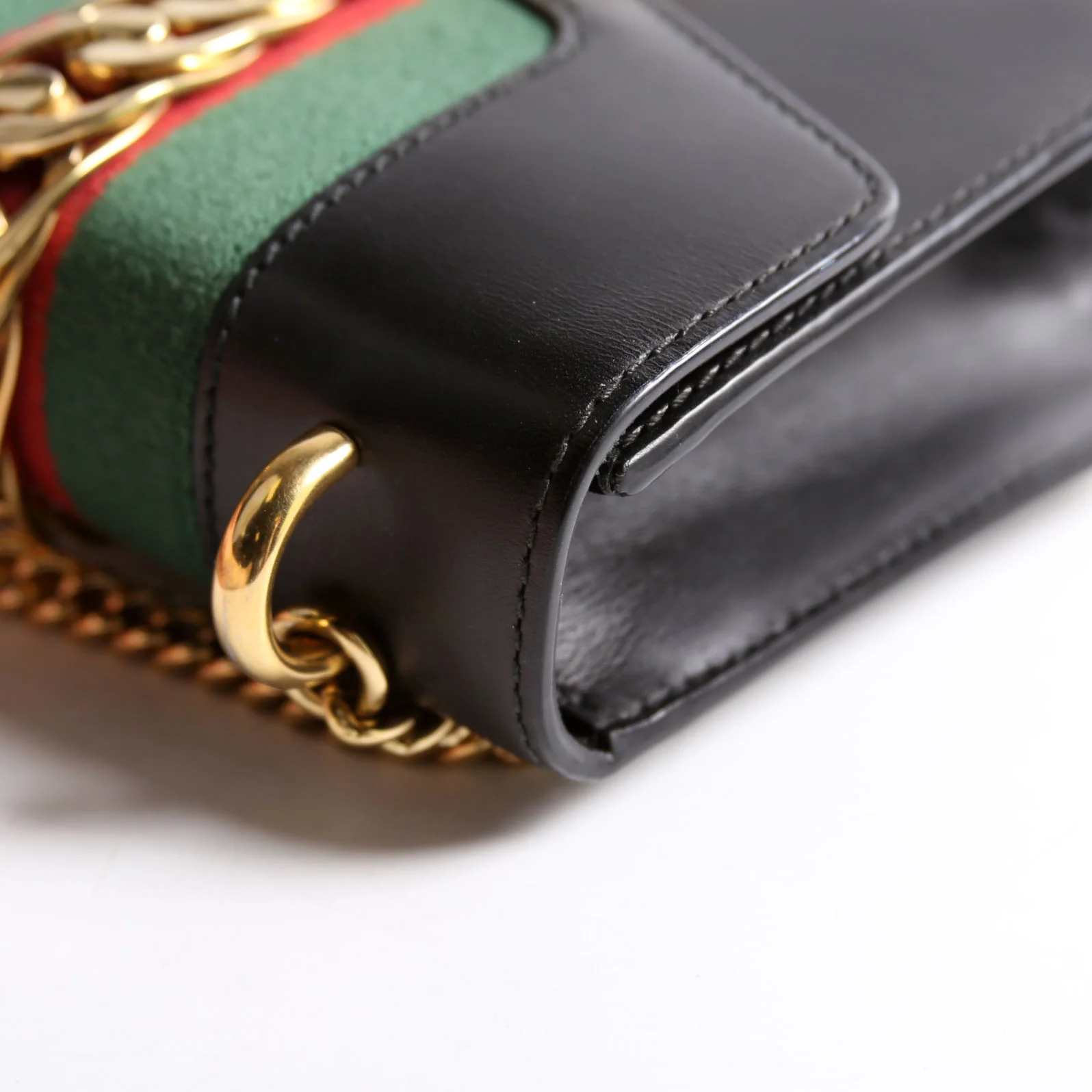 431666 Sylvie Mini Shoulder Bag Leather Black - Image 9