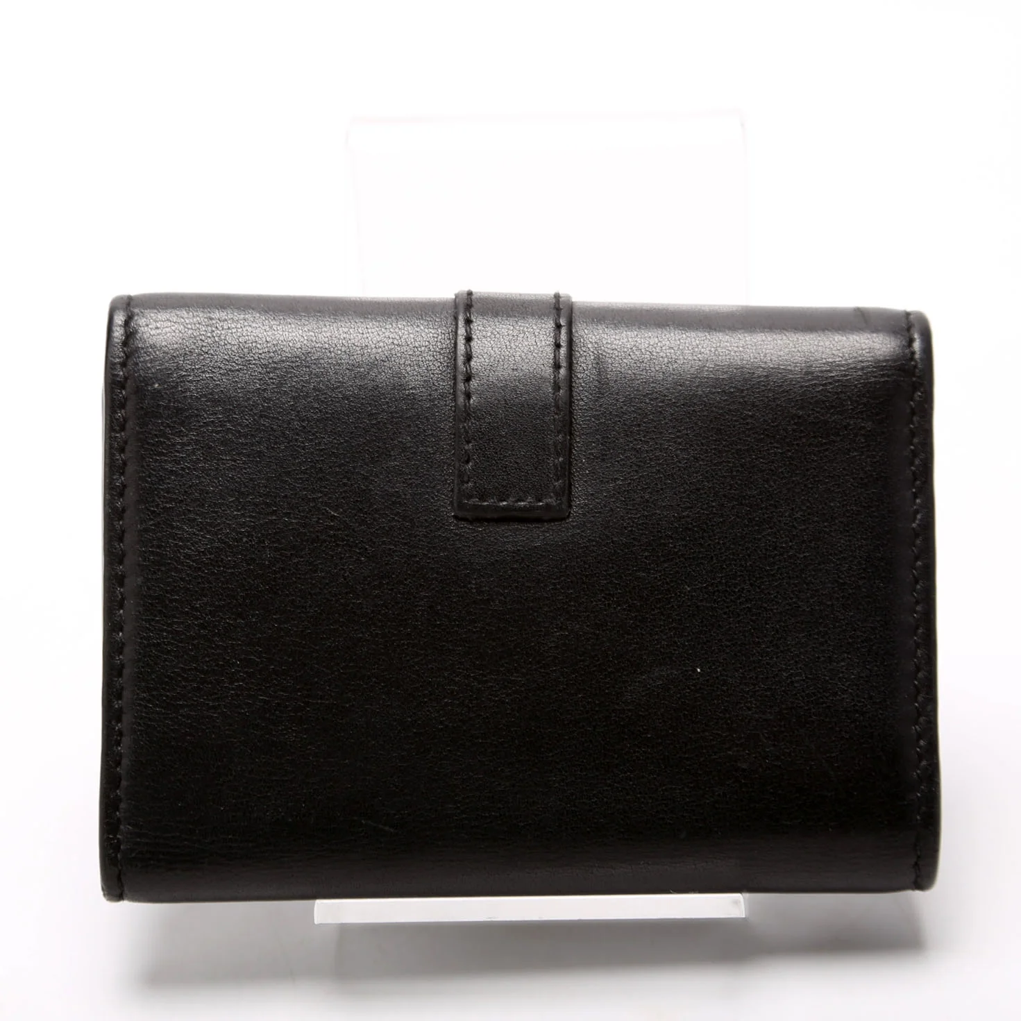 438963 Smooth Leather Monogram Key Case Black - Image 3