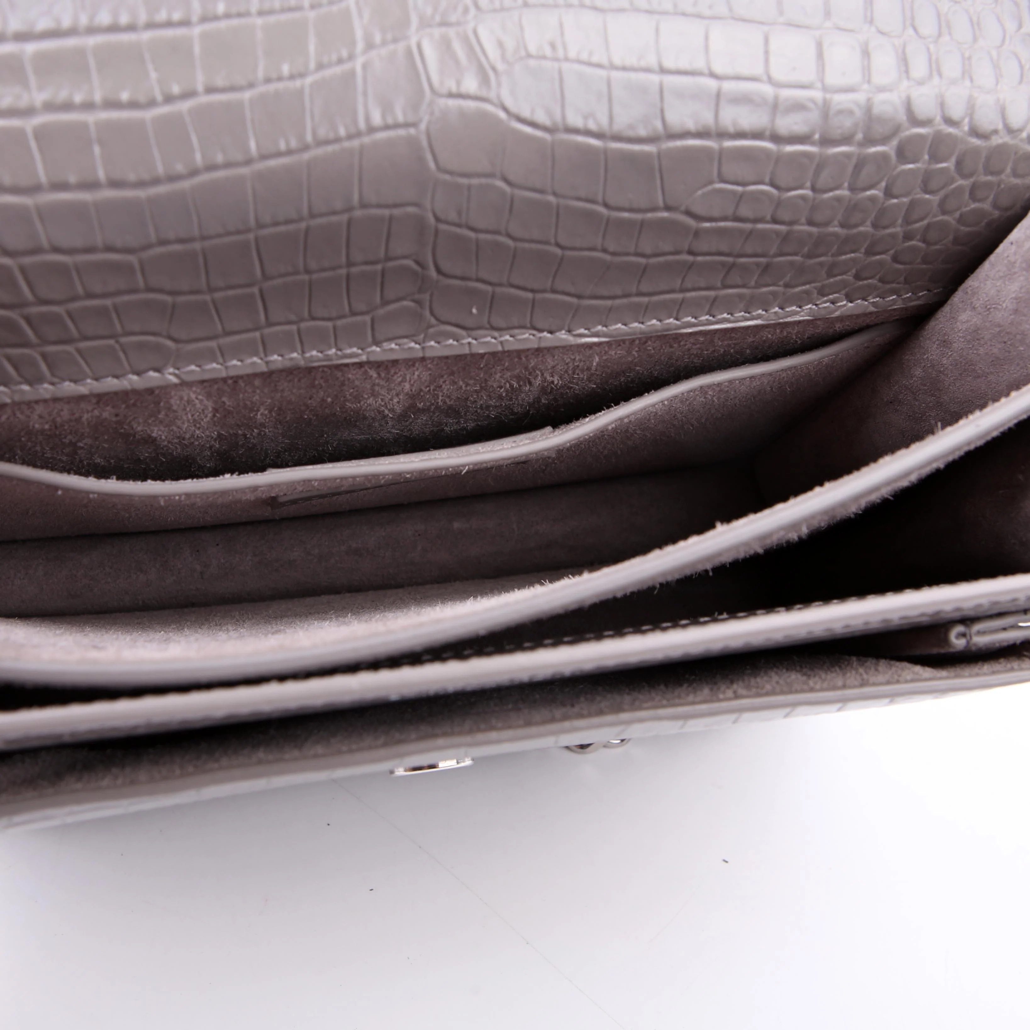 442906 Sunset Medium Croc Embossed Grey - Image 10