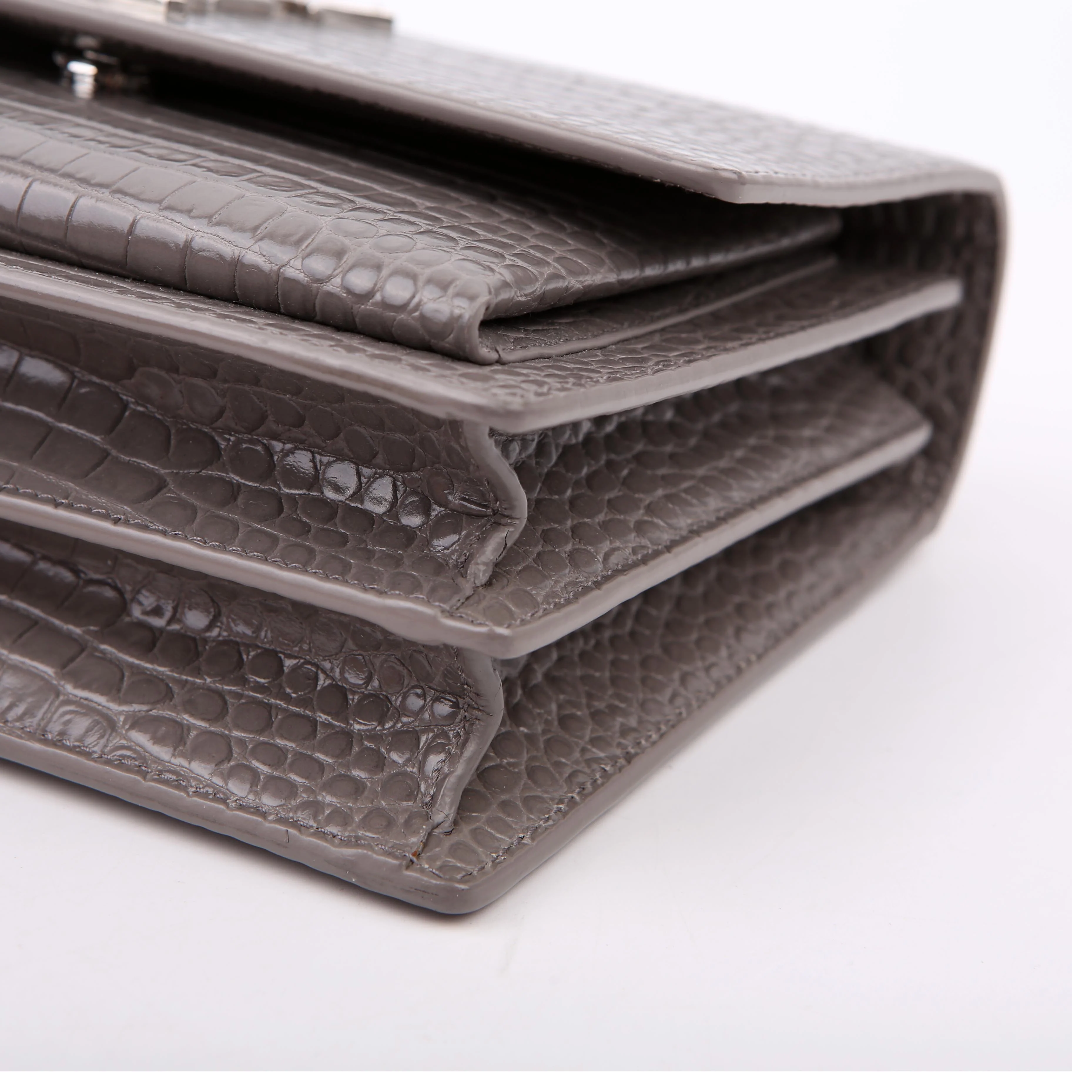 442906 Sunset Medium Croc Embossed Grey - Image 6