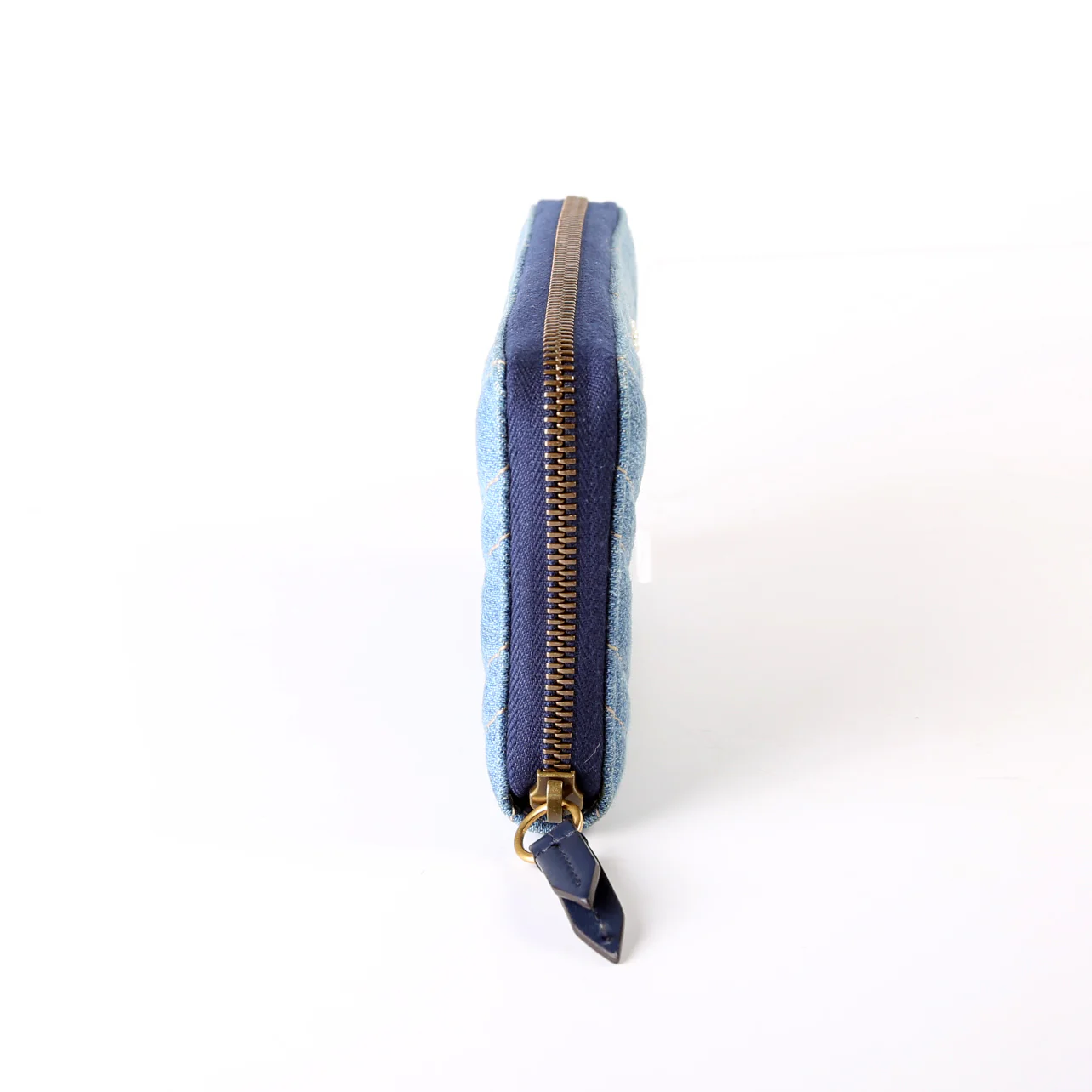 443123 GG Marmont Pearly Denim Zip Around Wallet Blue - Image 3
