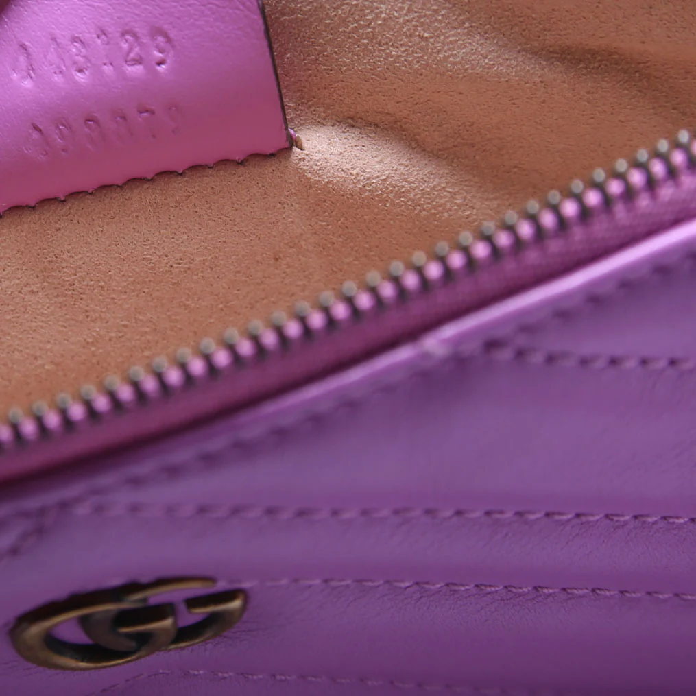 443129 GG Marmont Mini Chain Bag Purple - Image 11