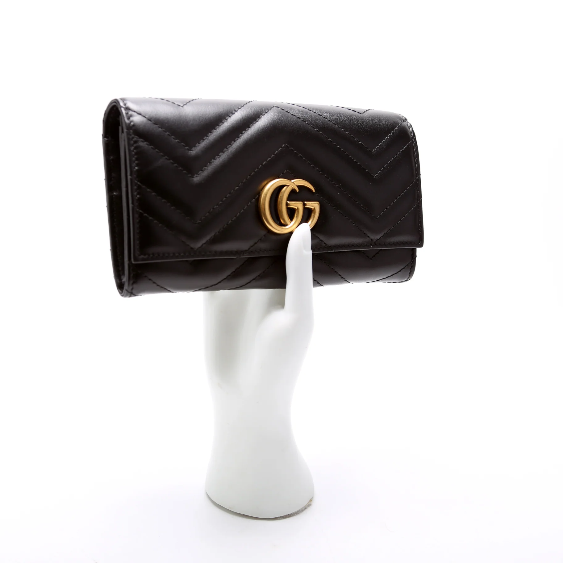 443436 Marmont Continental Wallet Black - Image 8