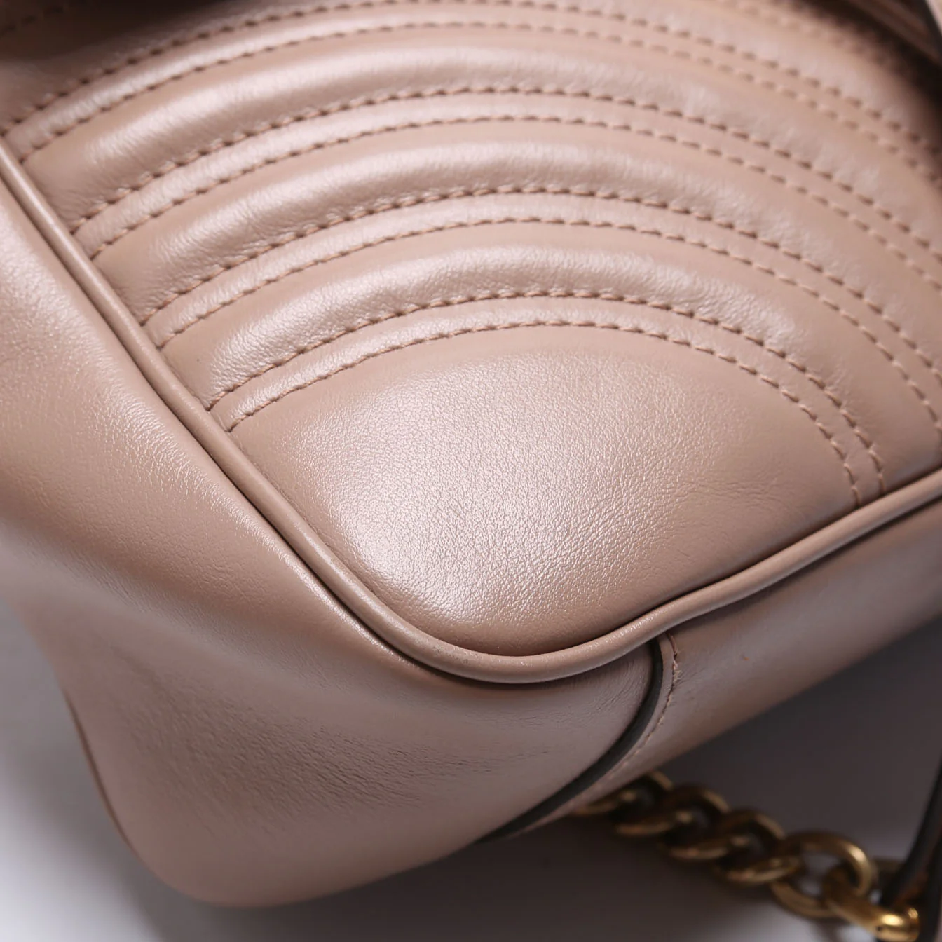 443496 Marmont Leather Shoulder Medium Nude - Image 5