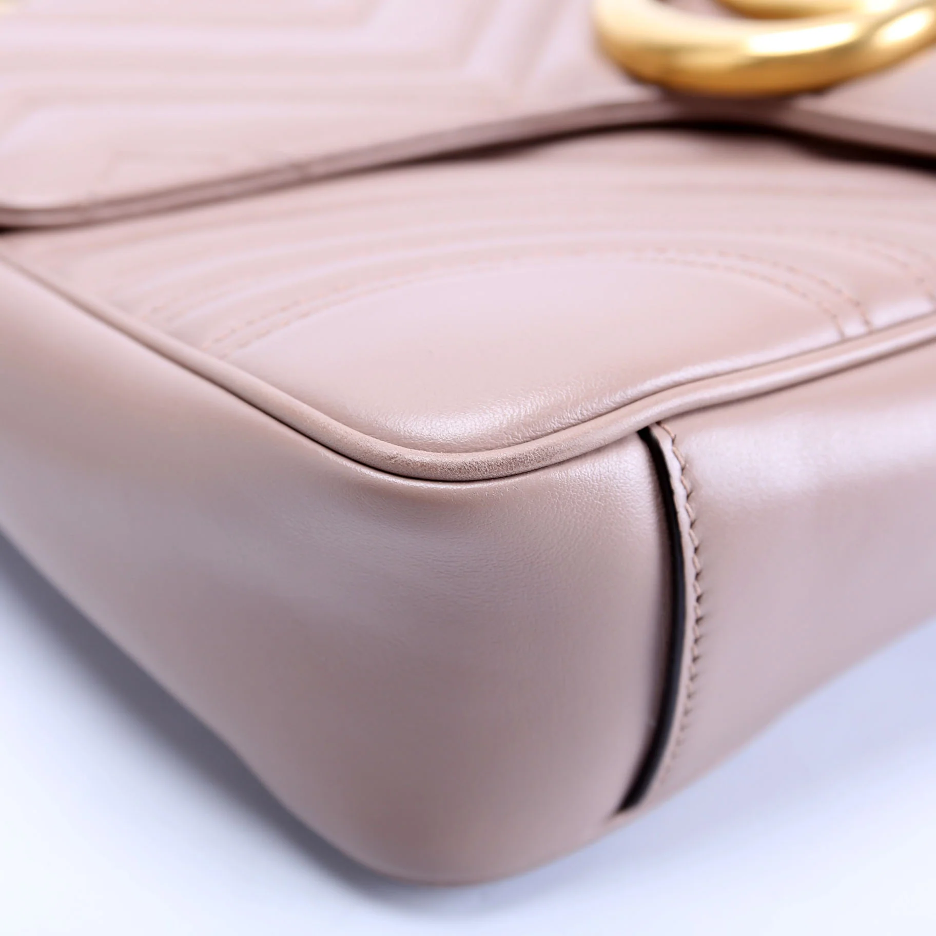 443496 Marmont Leather Shoulder Medium Nude - Image 5