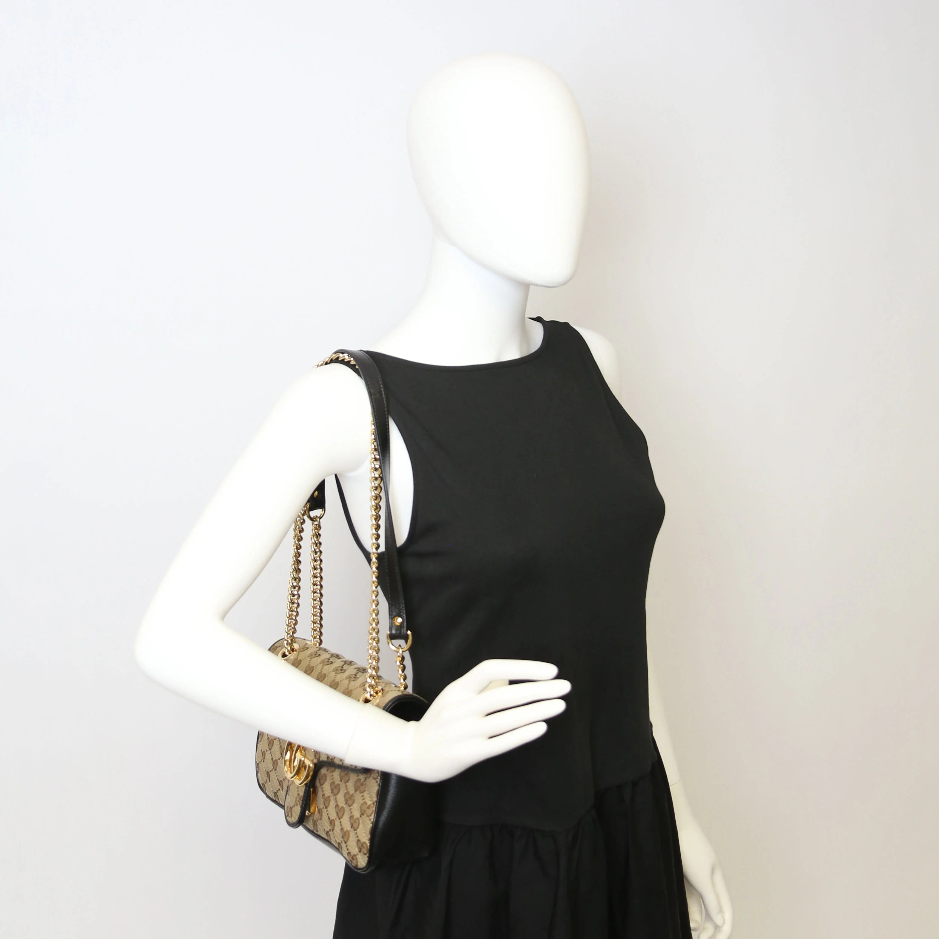 443497 Marmont GG Canvas Shoulder Small Flap - Image 11