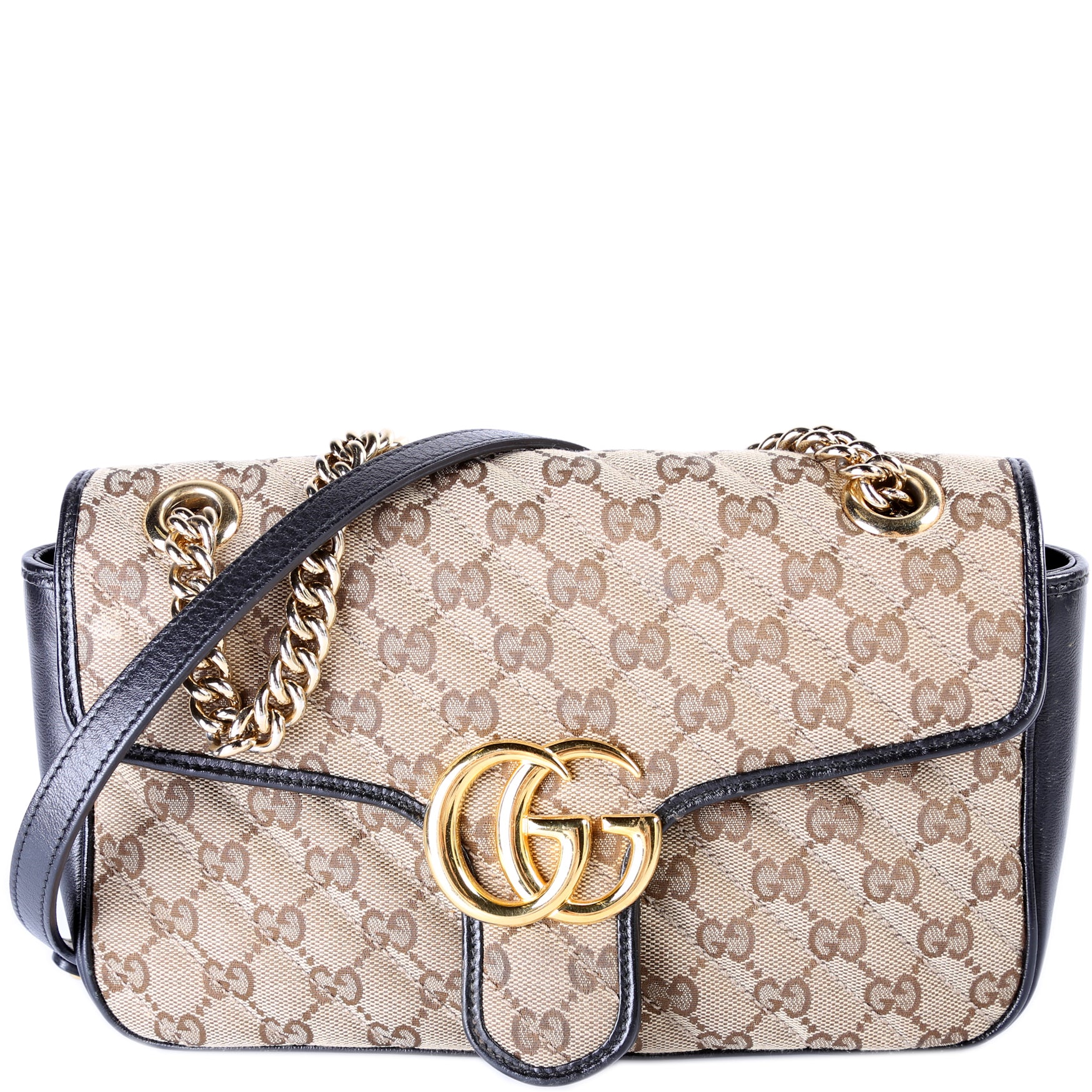 443497 Marmont GG Canvas Shoulder Small Flap