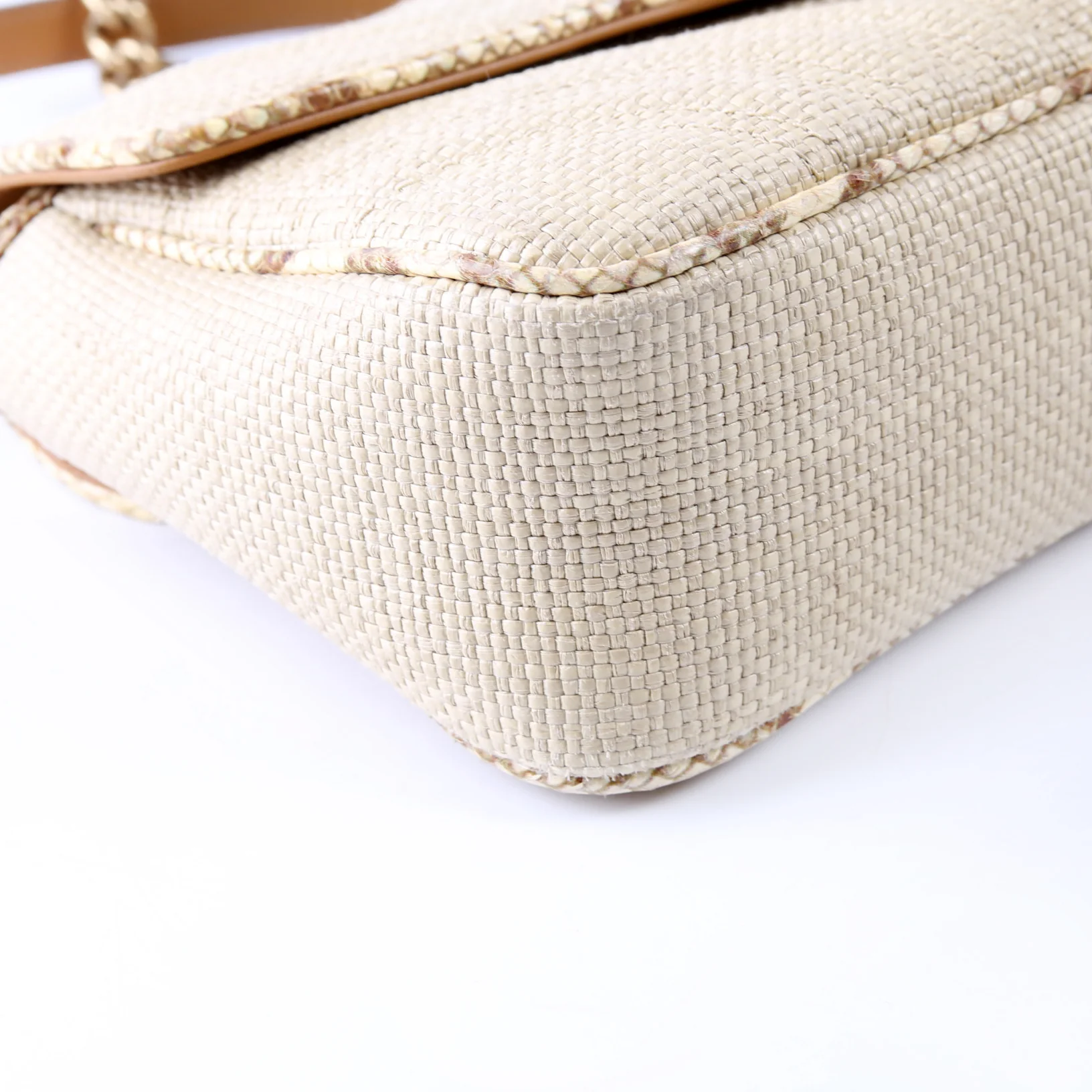 443497 Marmont GG Raffia Snakeskin Shoulder Small Flap - Image 6