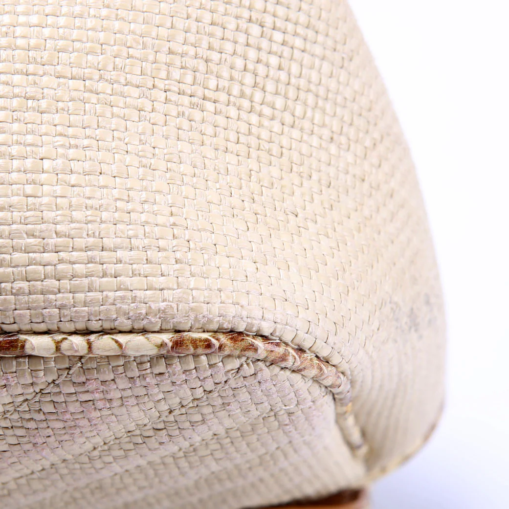443497 Marmont GG Raffia/Snakeskin Shoulder Small Flap Beige - Image 8