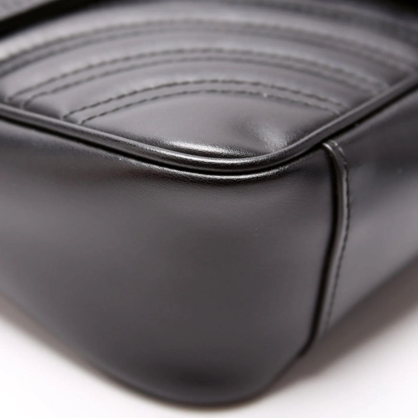 443497 Marmont Leather Monochrome Shoulder Small Flap Black - Image 5