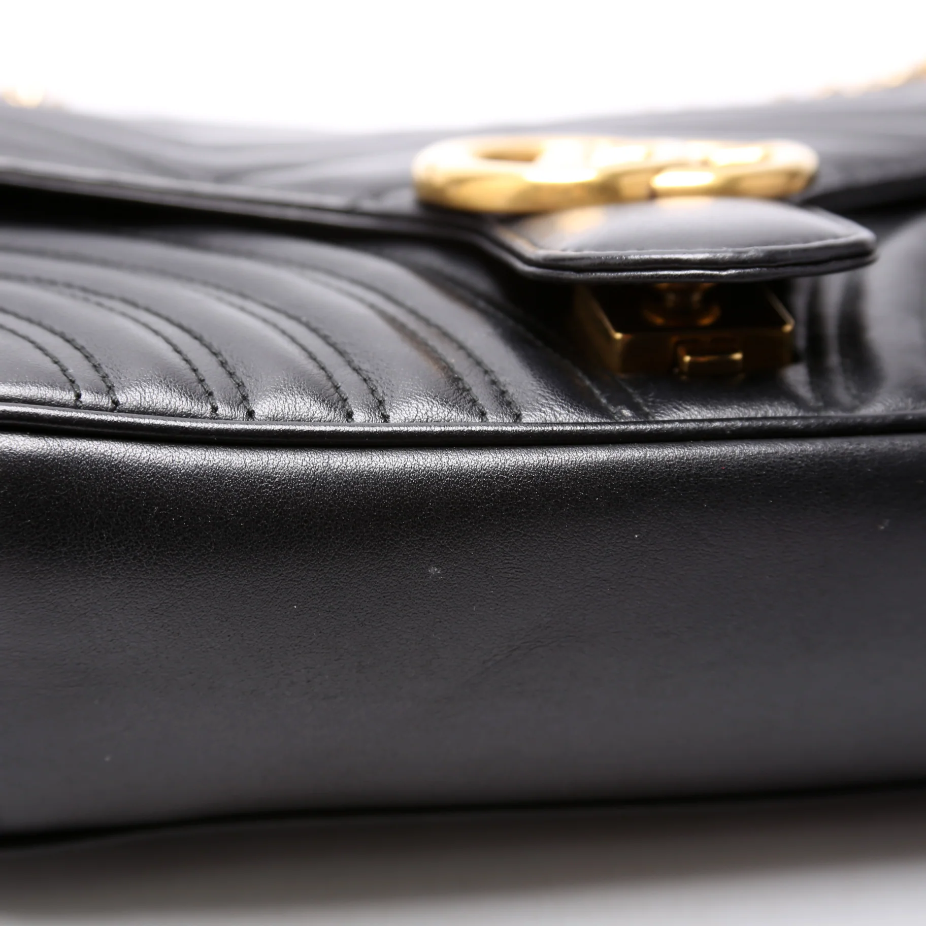 443497 Marmont Leather Shoulder Small Flap Black - Image 5