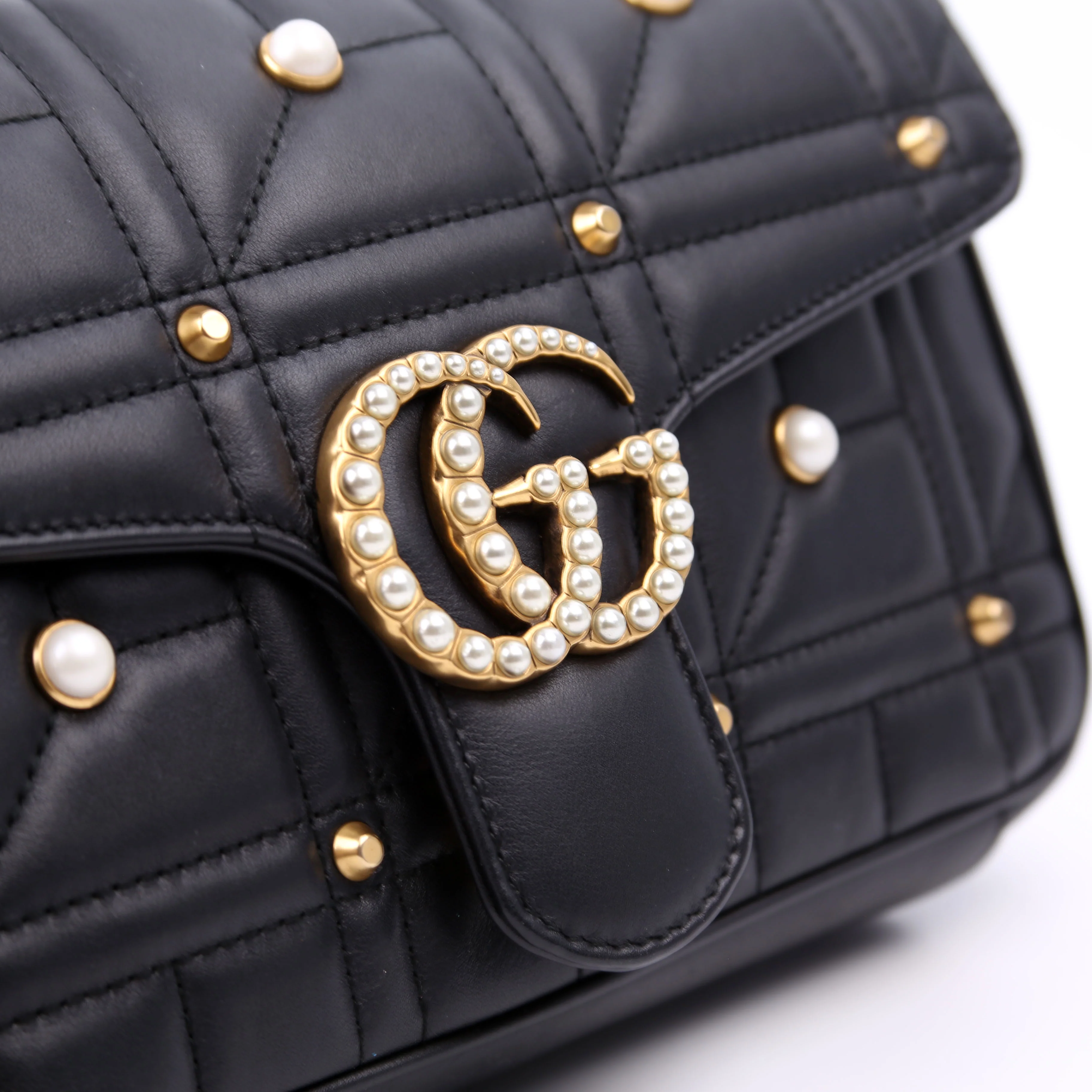 443497 Marmont Pearls Shoulder Small Flap - Image 10