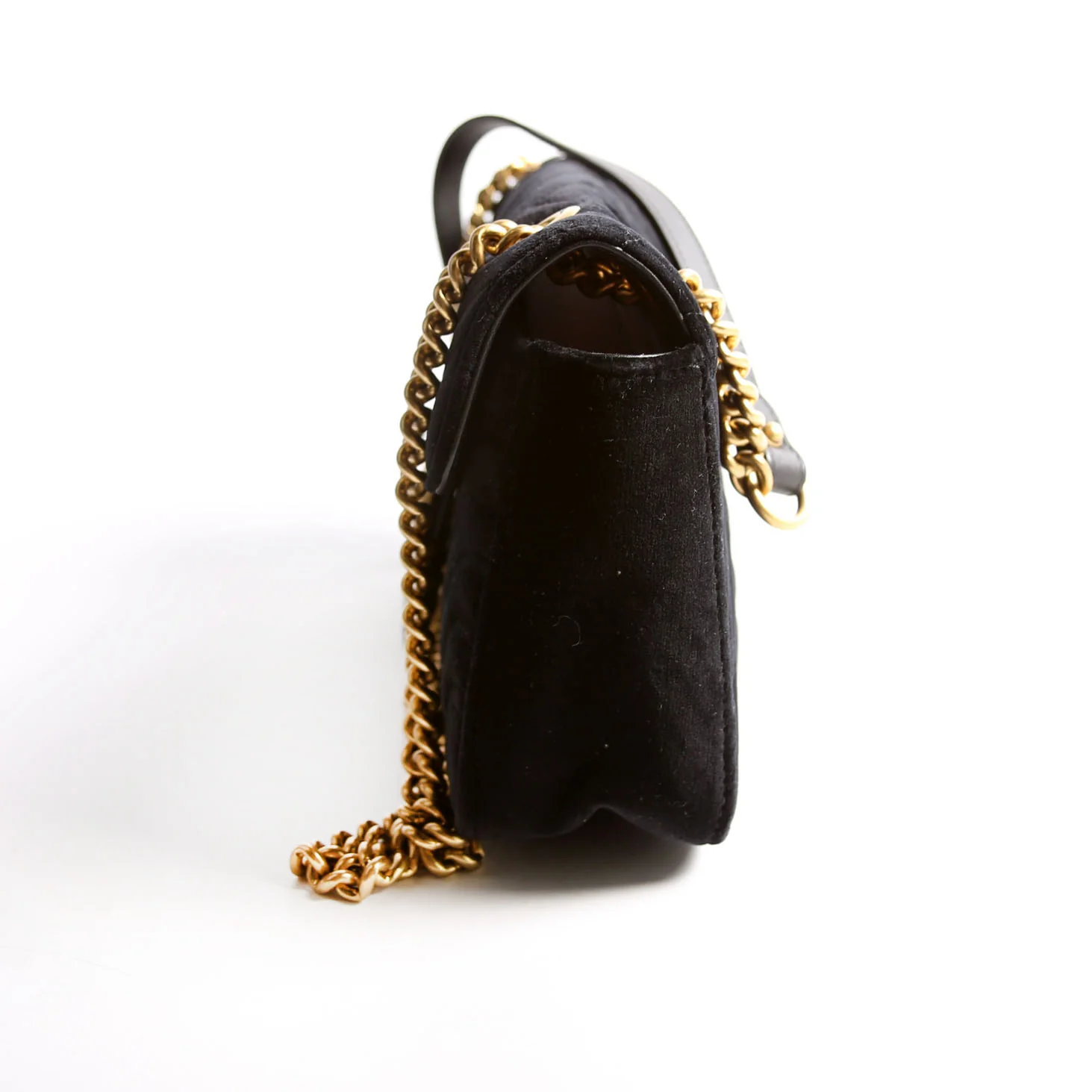 443497 Marmont Shoulder Velvet Small Flap Black - Image 4