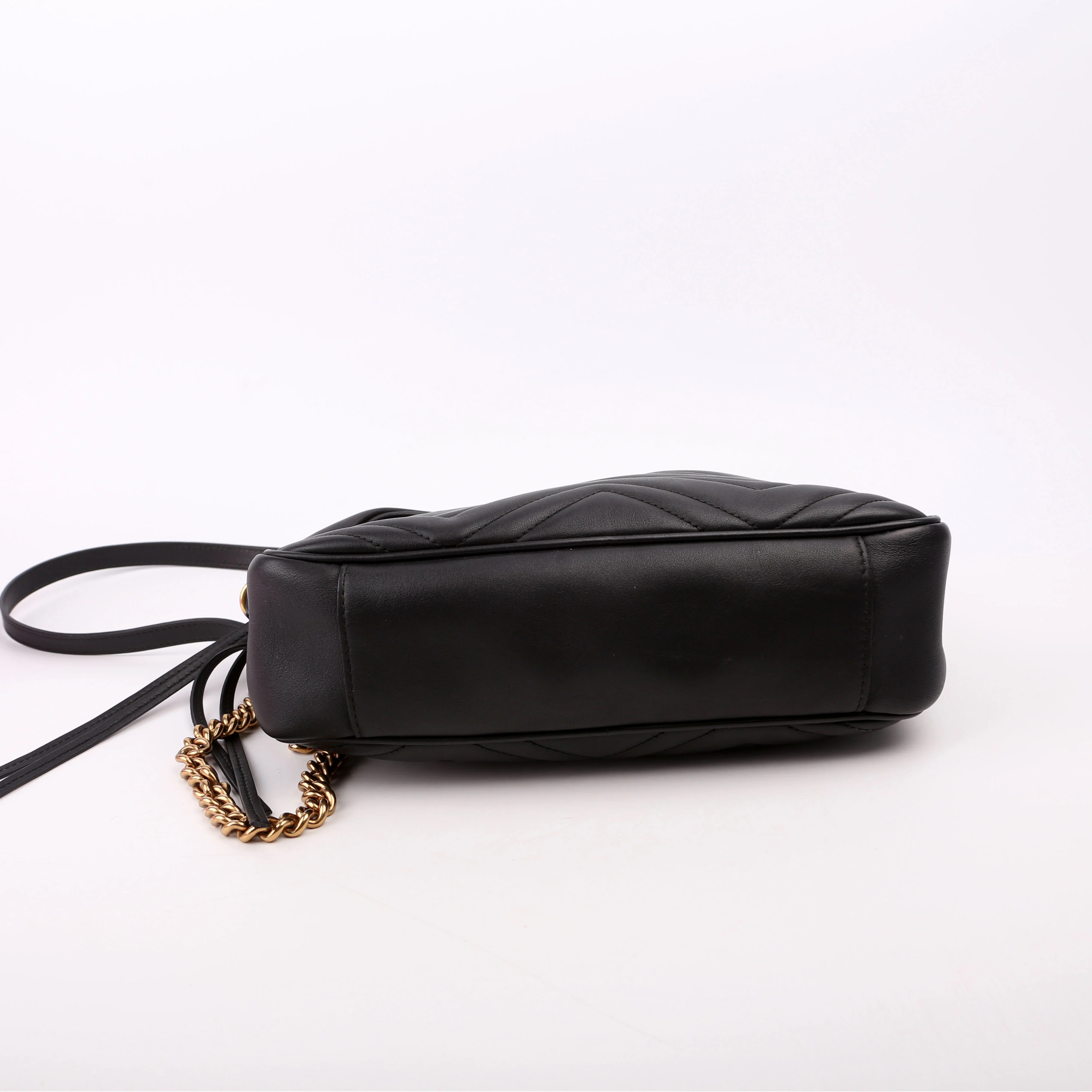 443499 GG Marmont Medium Chain Bag Black - Image 4