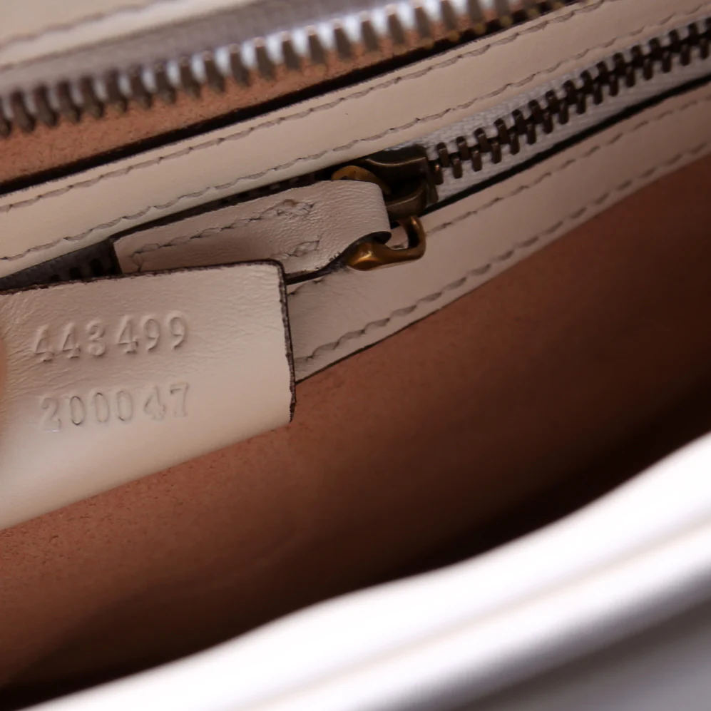 443499 GG Marmont Medium Chain Bag Cream - Image 13