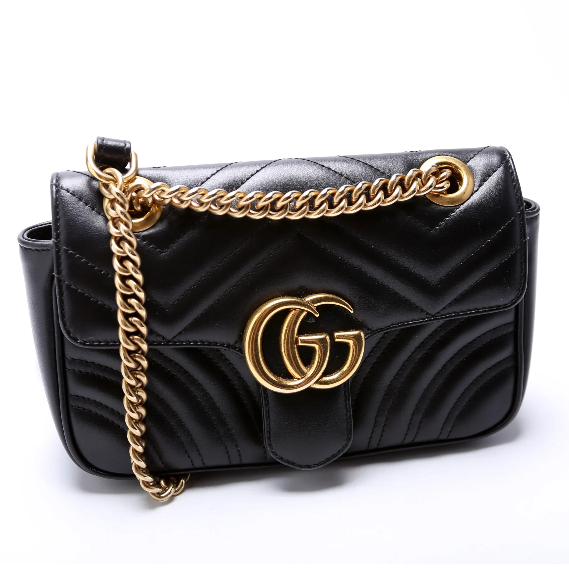 446744 Marmont Leather Shoulder Mini Flap - Image 2