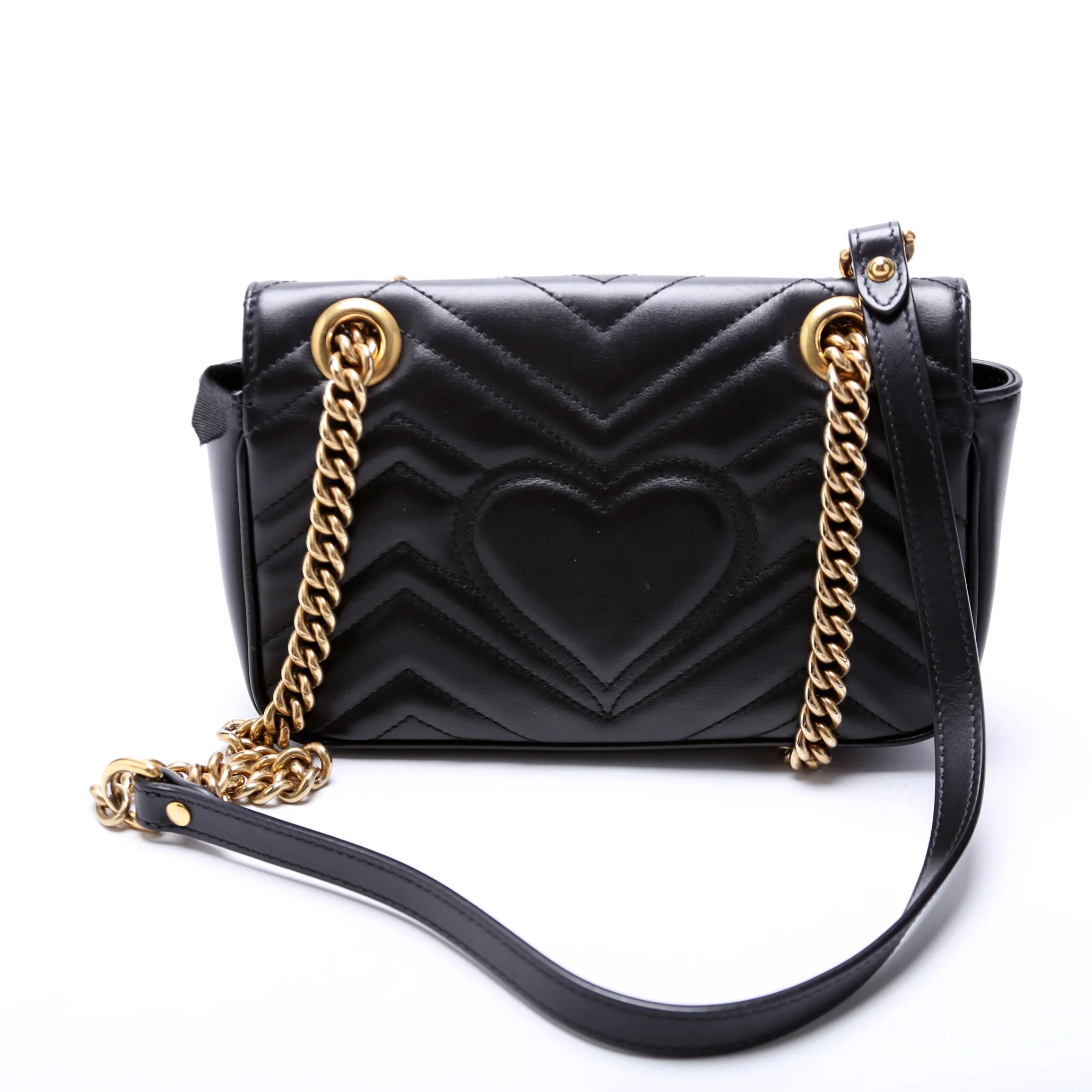 446744 Marmont Leather Shoulder Mini Flap - Image 3