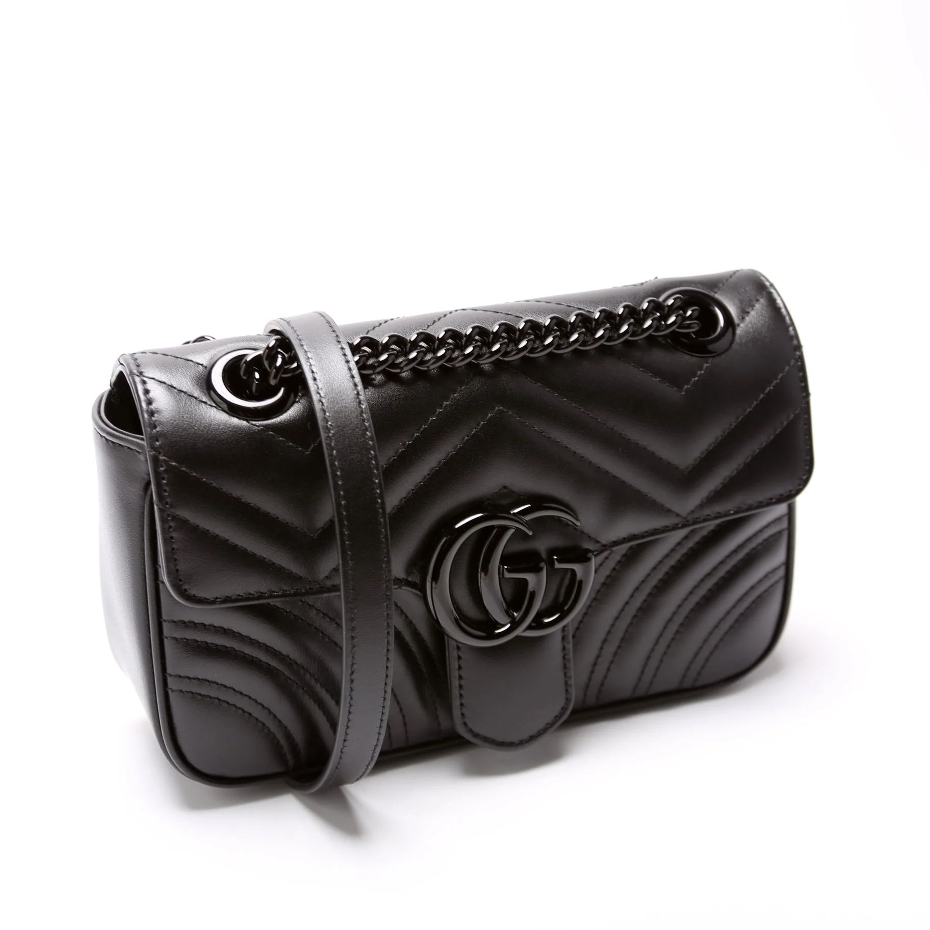 446744 Marmont Leather Shoulder Mini Flap - Image 2