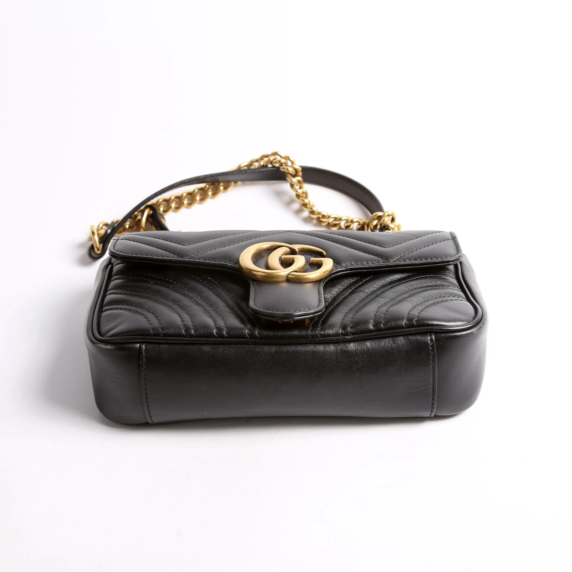 446744 Marmont Leather Shoulder Mini Flap - Image 3