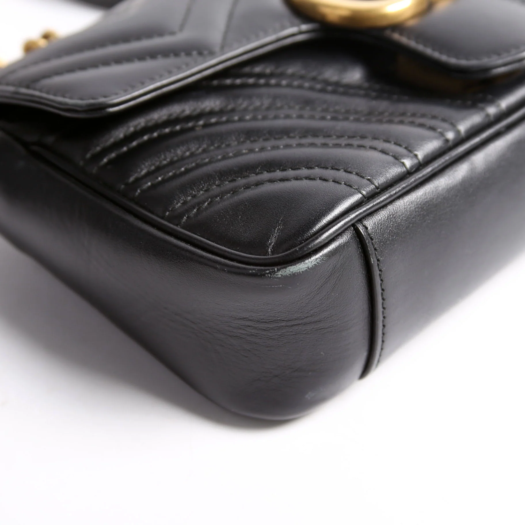 446744 Marmont Leather Shoulder Mini Flap - Image 4
