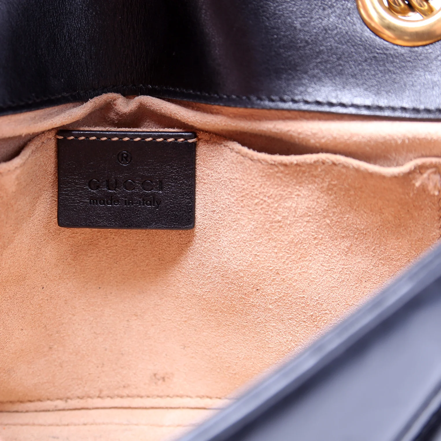 446744 Marmont Leather Shoulder Mini Flap Black - Image 8