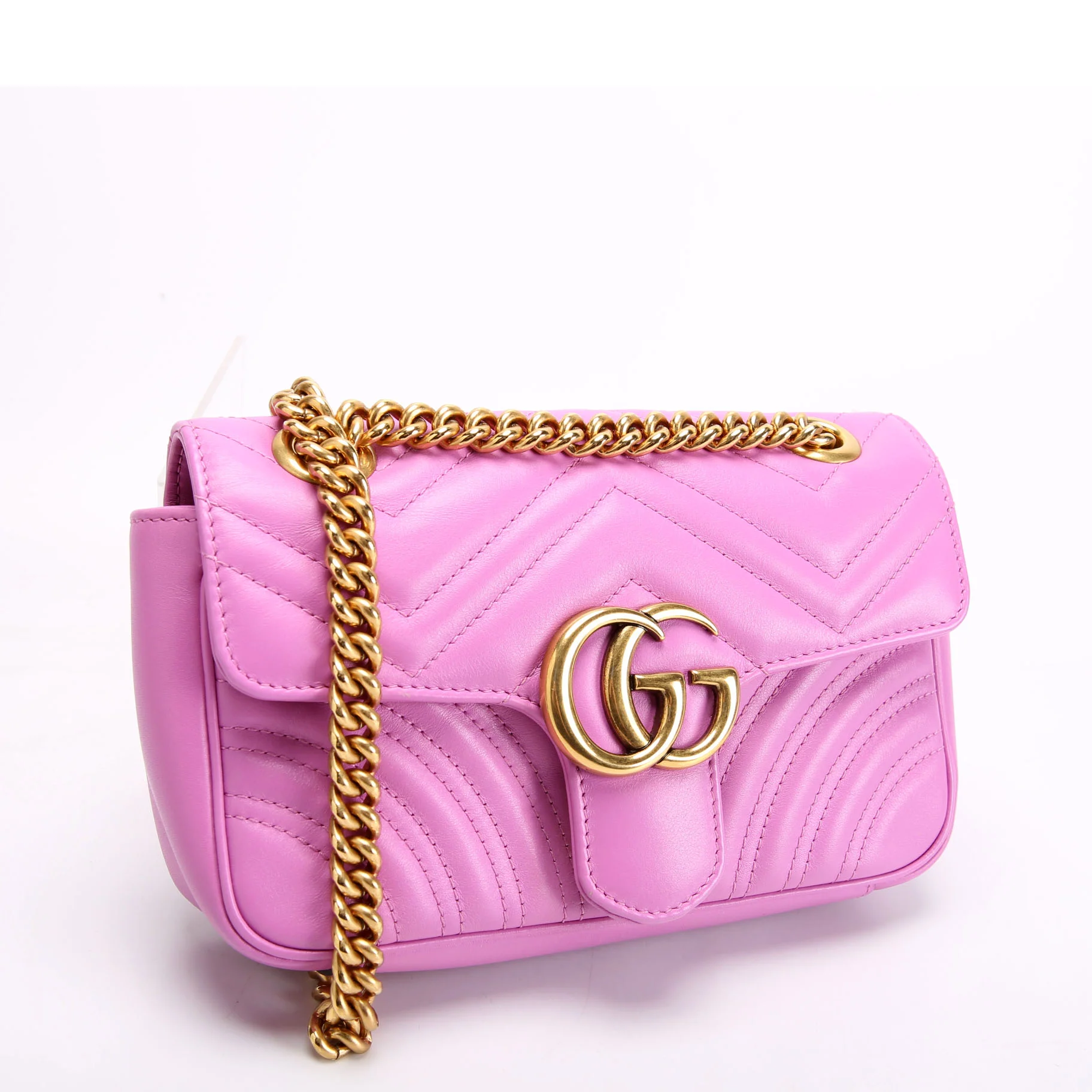 446744 Marmont Leather Shoulder Mini Flap Pink - Image 2