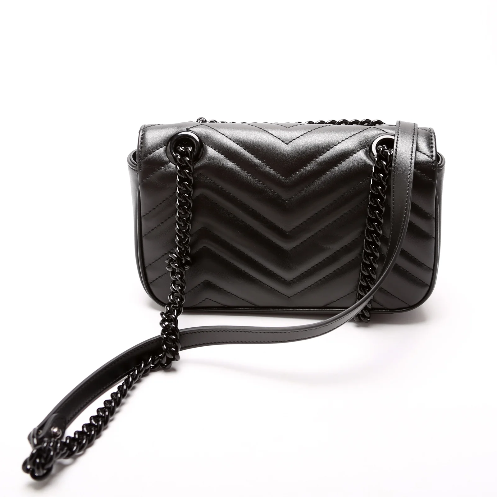 446744 Marmont Monochrome Leather Shoulder Mini Flap - Image 3