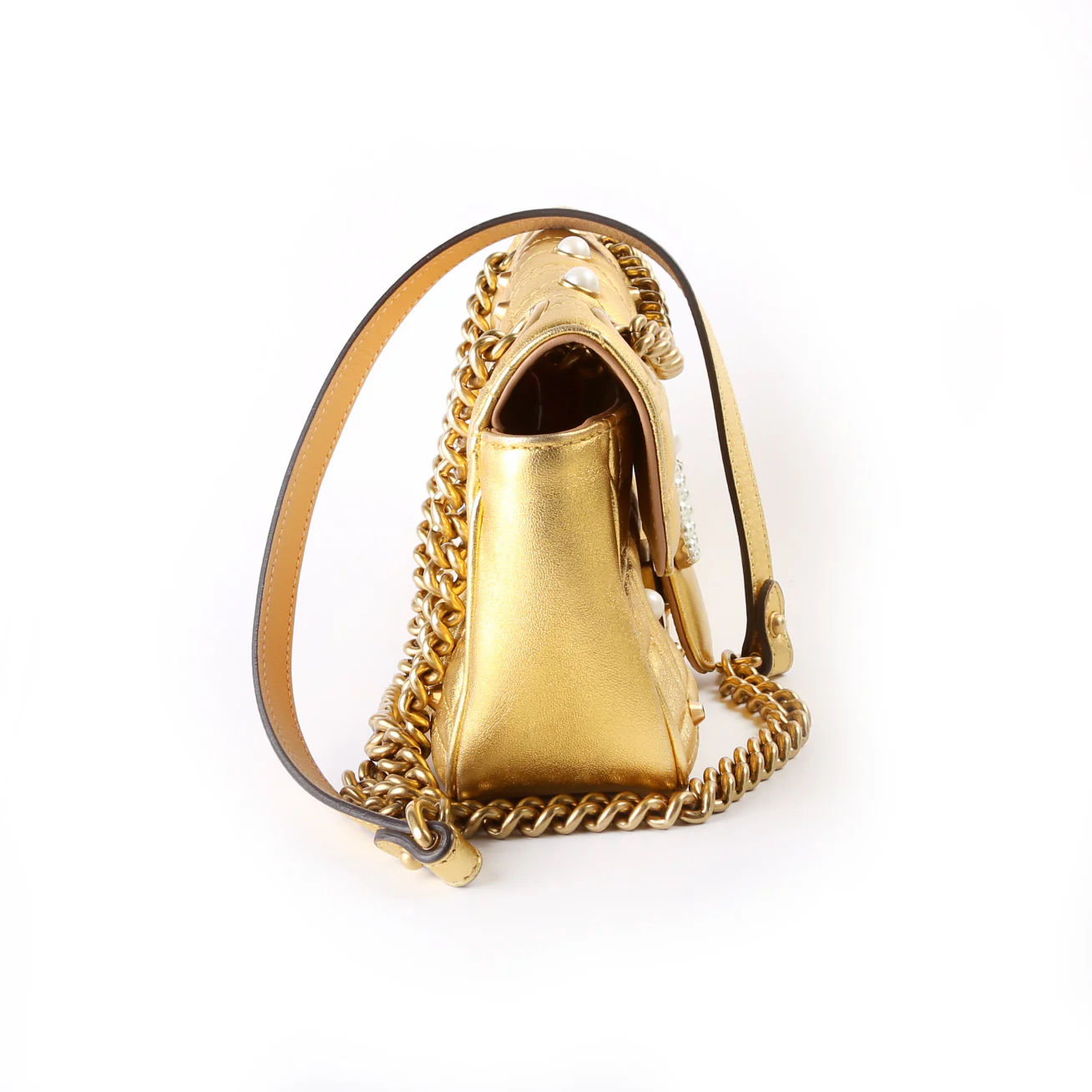 446744 Marmont Pearl Stud Leather Shoulder Mini Flap - Image 3