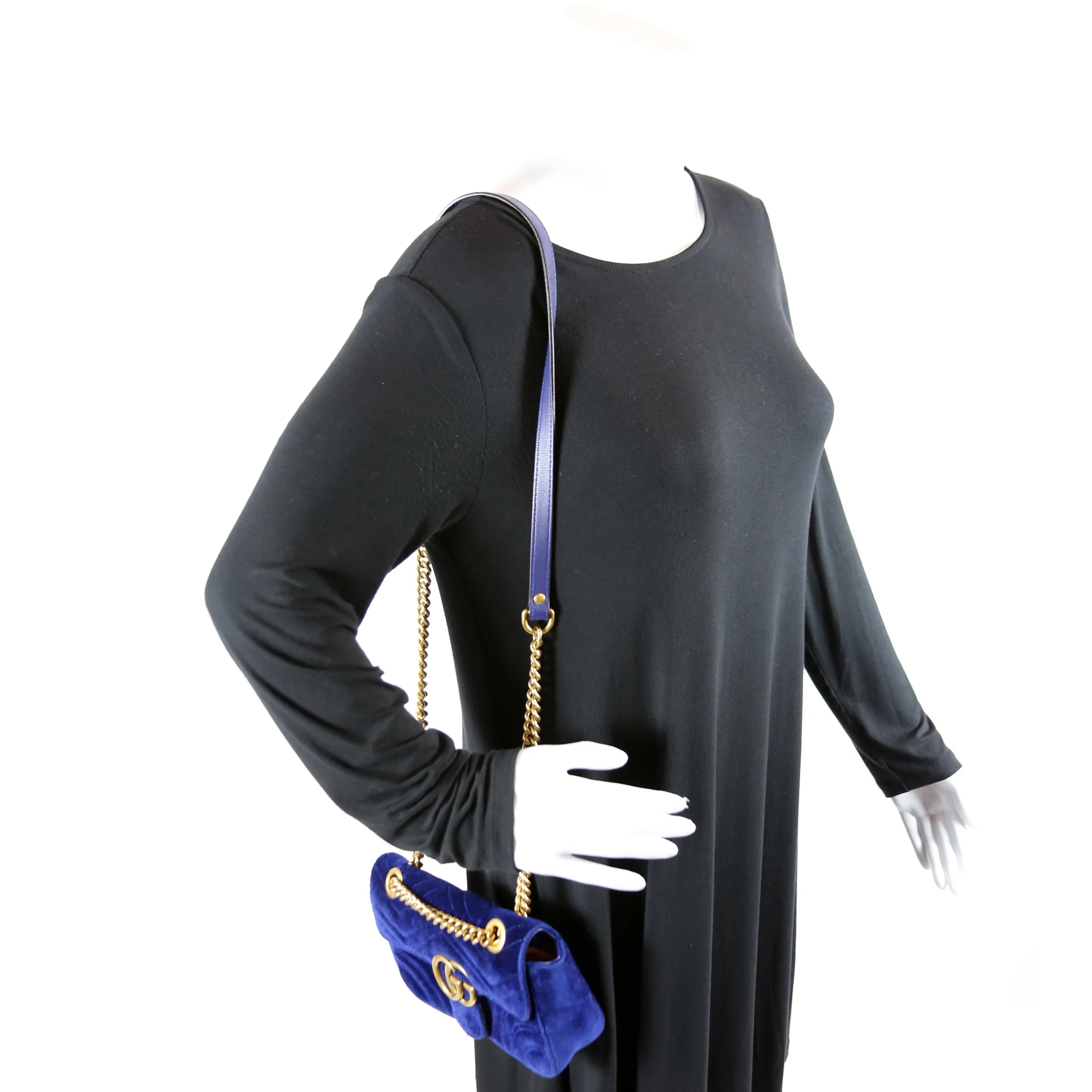 446744 Marmont Shoulder Mini Velvet Flap - Image 12