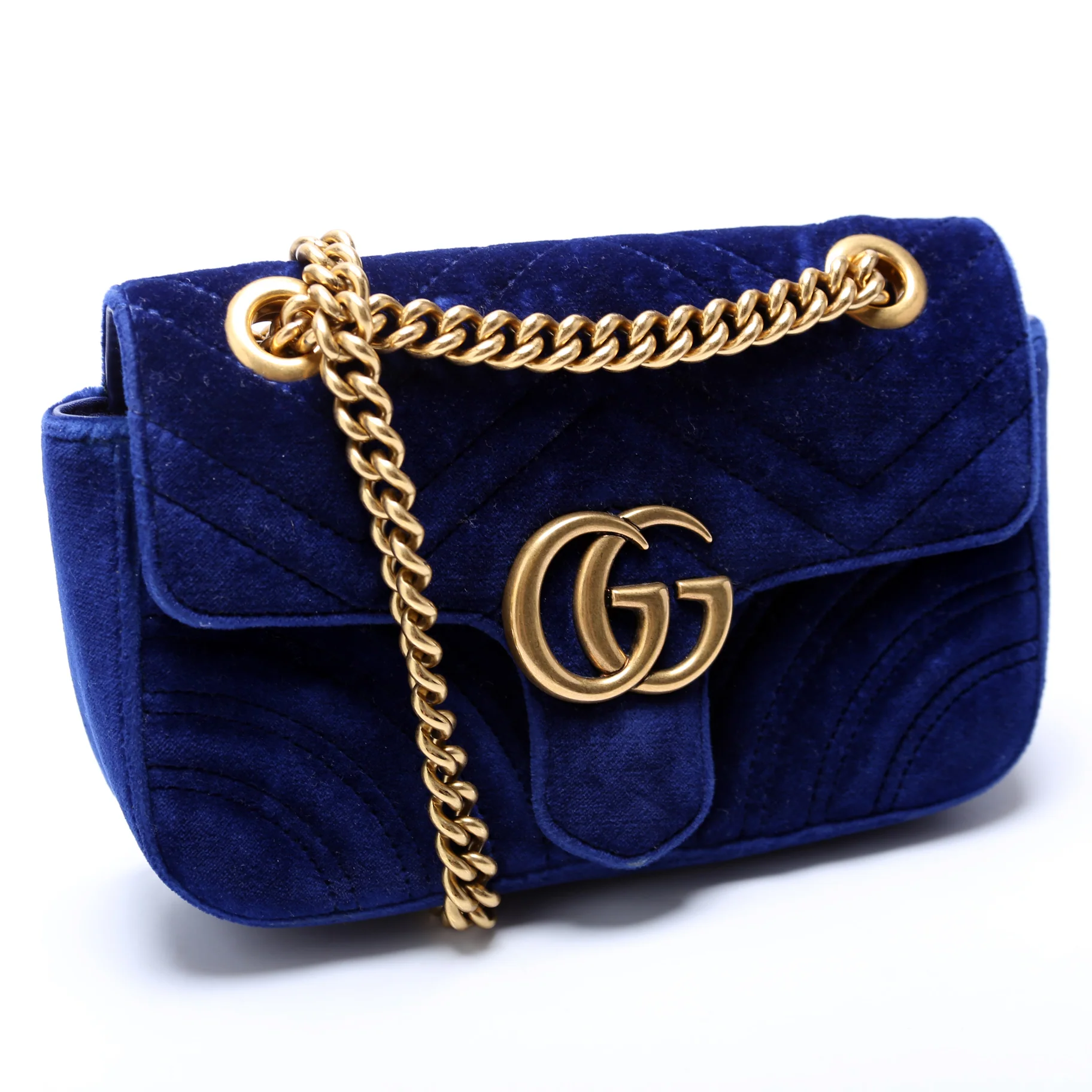 446744 Marmont Shoulder Mini Velvet Flap - Image 2