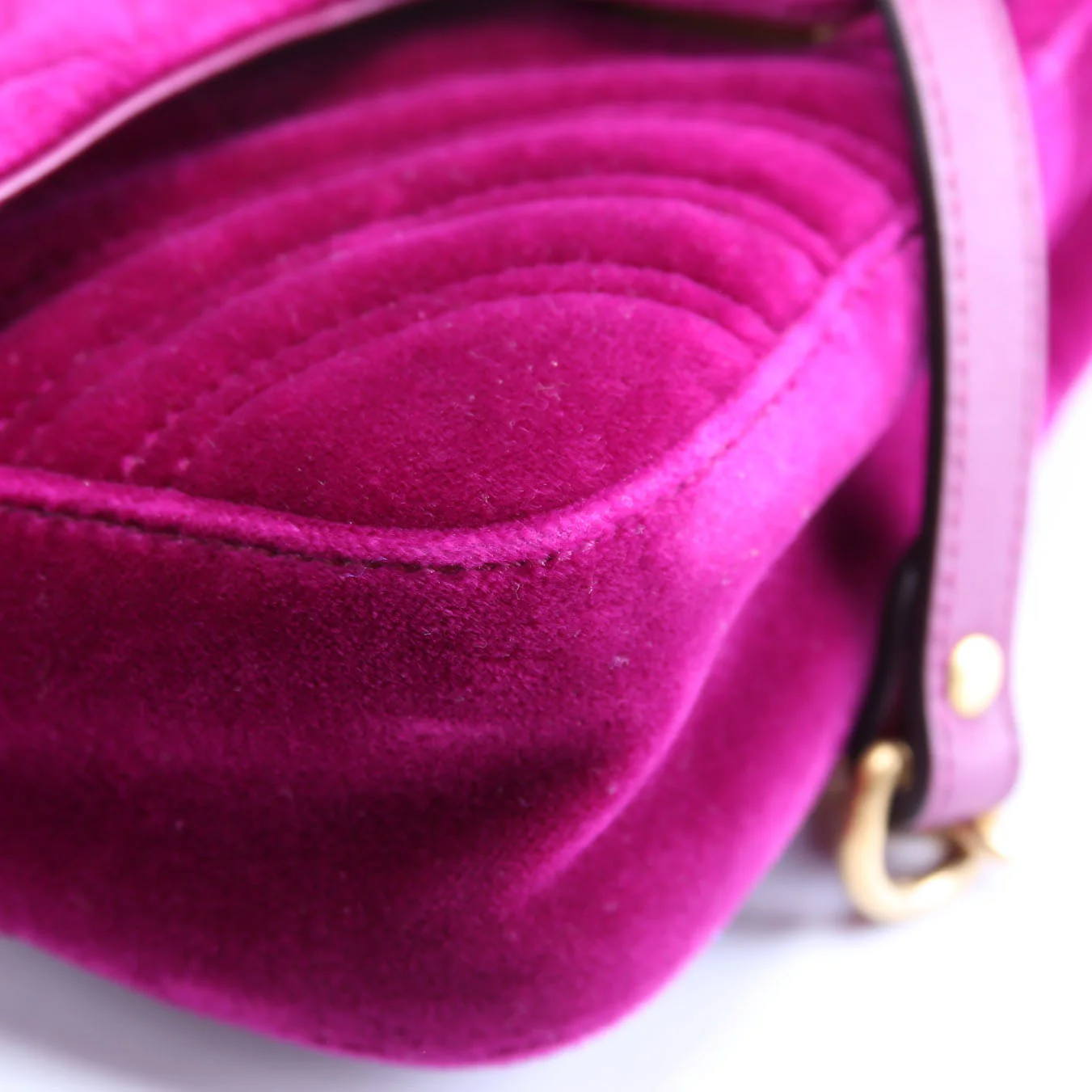 446744 Marmont Velvet Shoulder Mini Flap Purple - Image 5