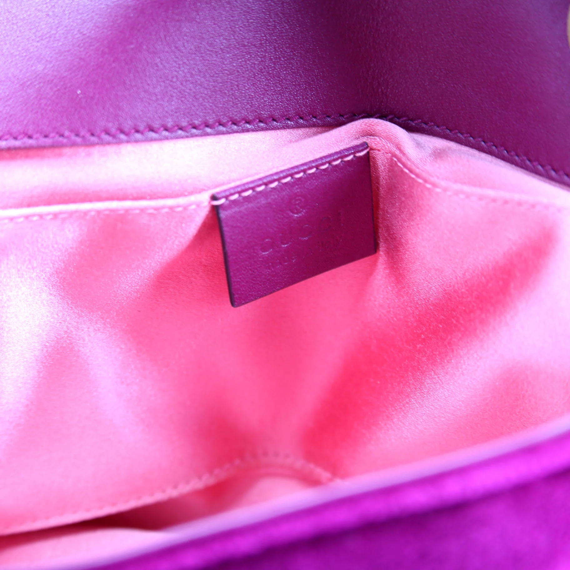 446744 Marmont Velvet Shoulder Mini Flap Purple - Image 9