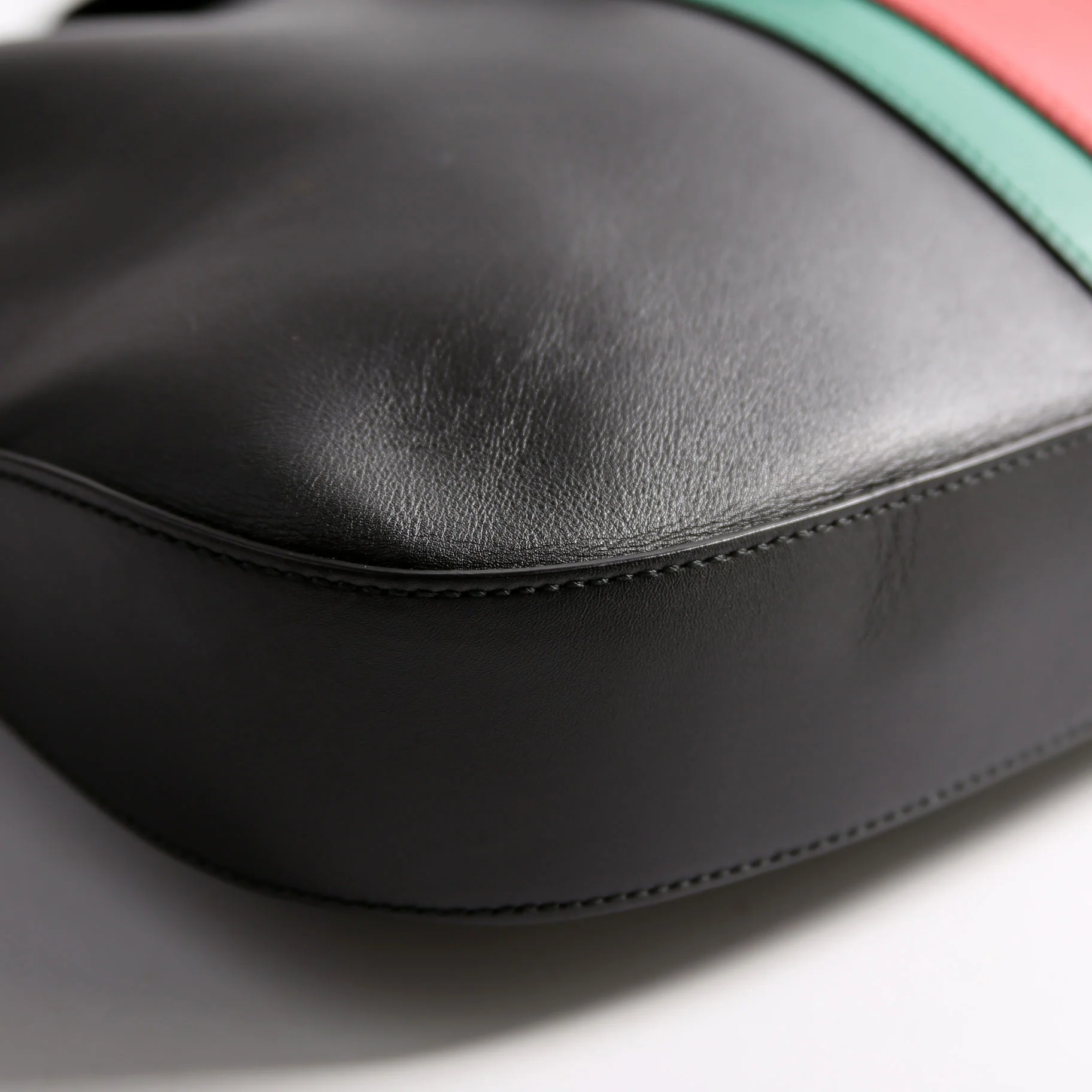 44687 Web Stripe Dionysus Leather Hobo Black - Image 4