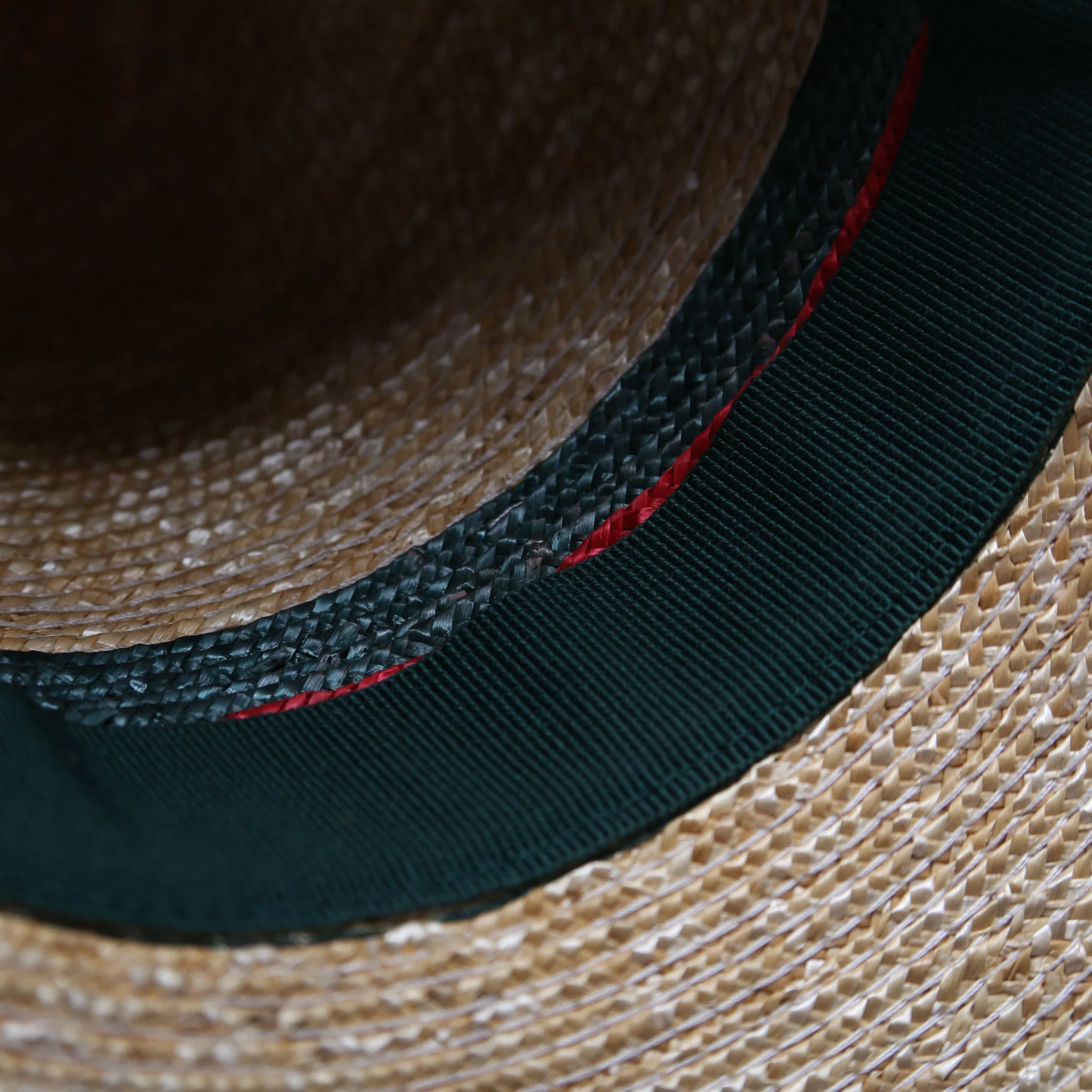 447364 Abaca Straw Wed Fedora Size Large Beige/Red/Green - Image 6
