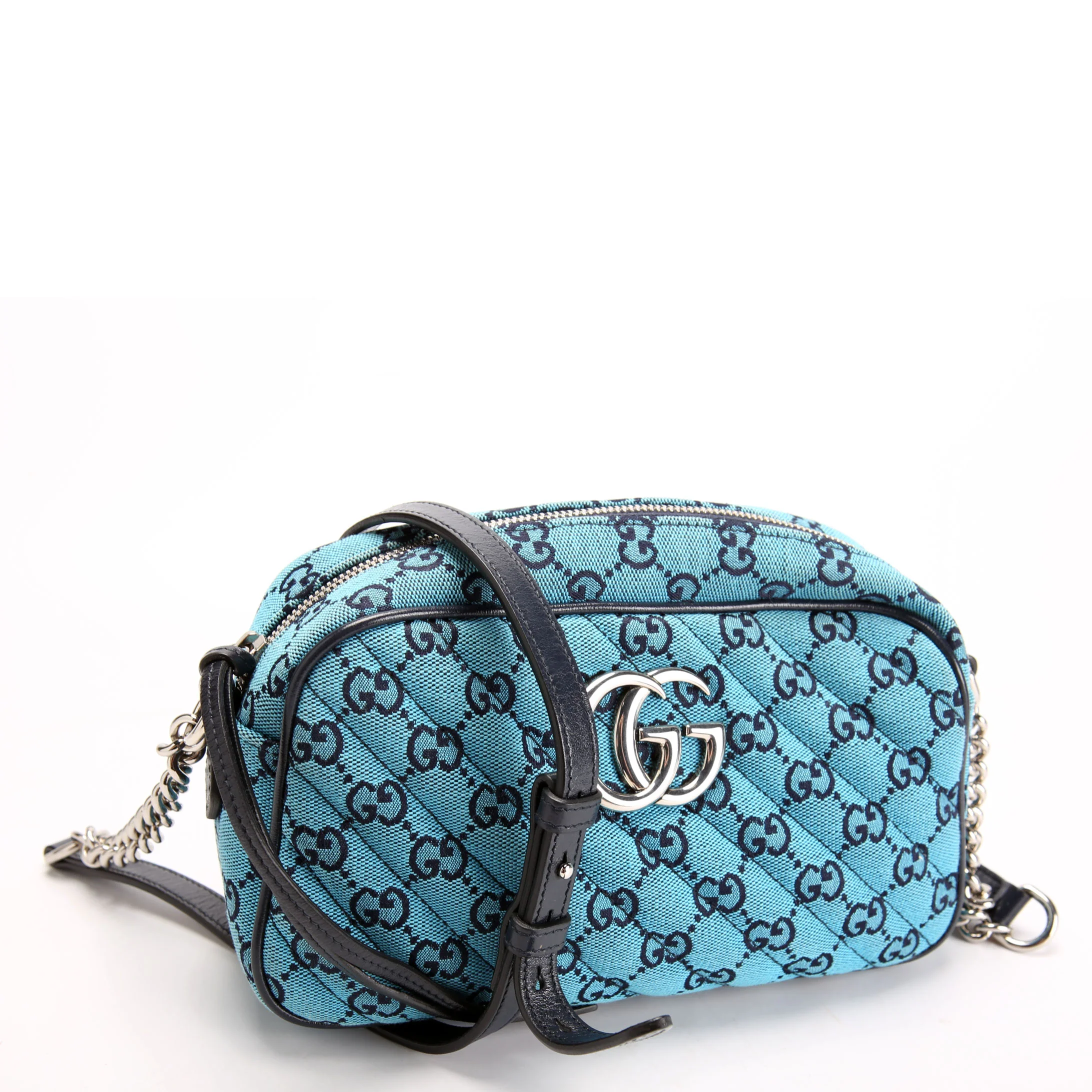 447632 Marmont Small GG Canvas Camera Blue - Image 2