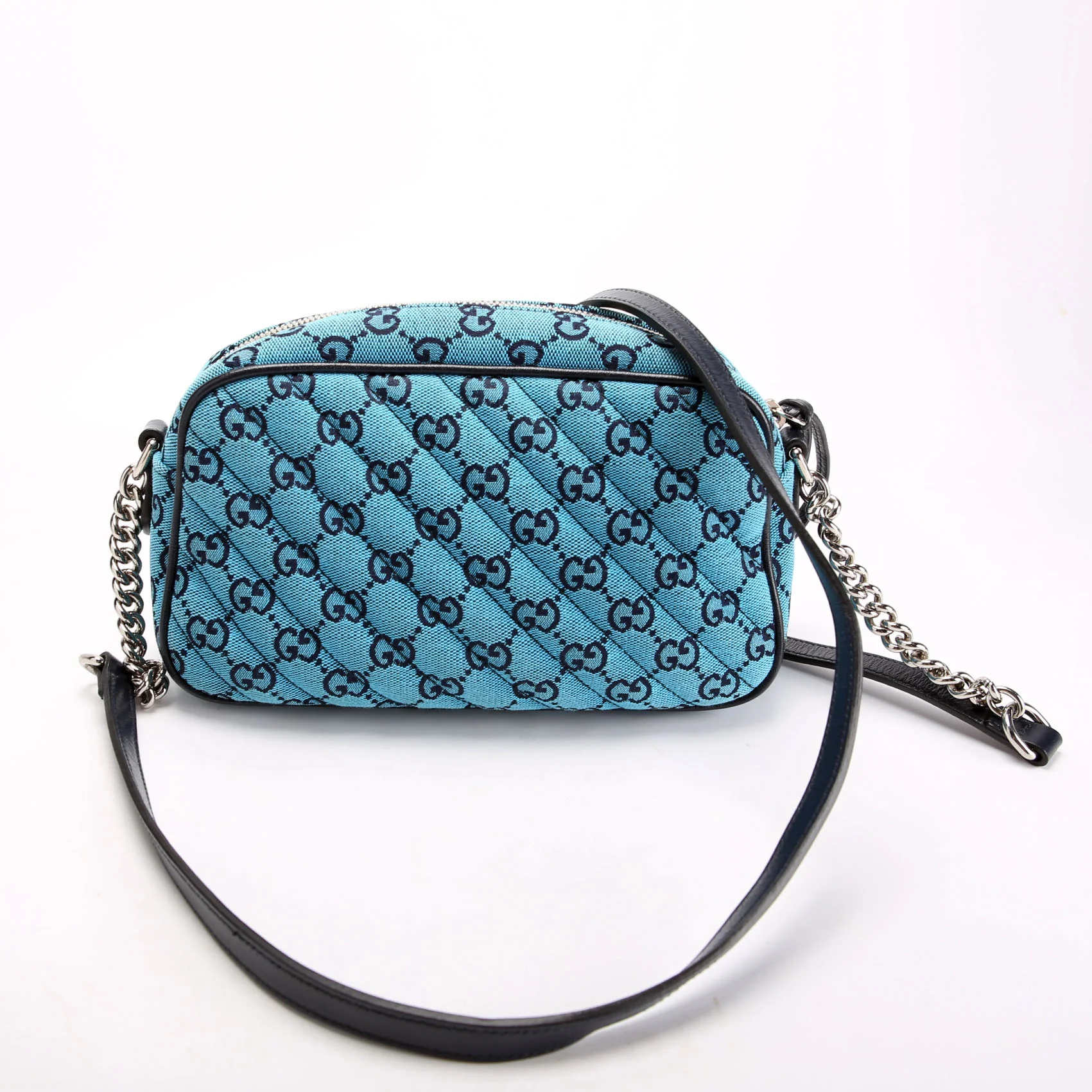 447632 Marmont Small GG Canvas Camera Blue - Image 3