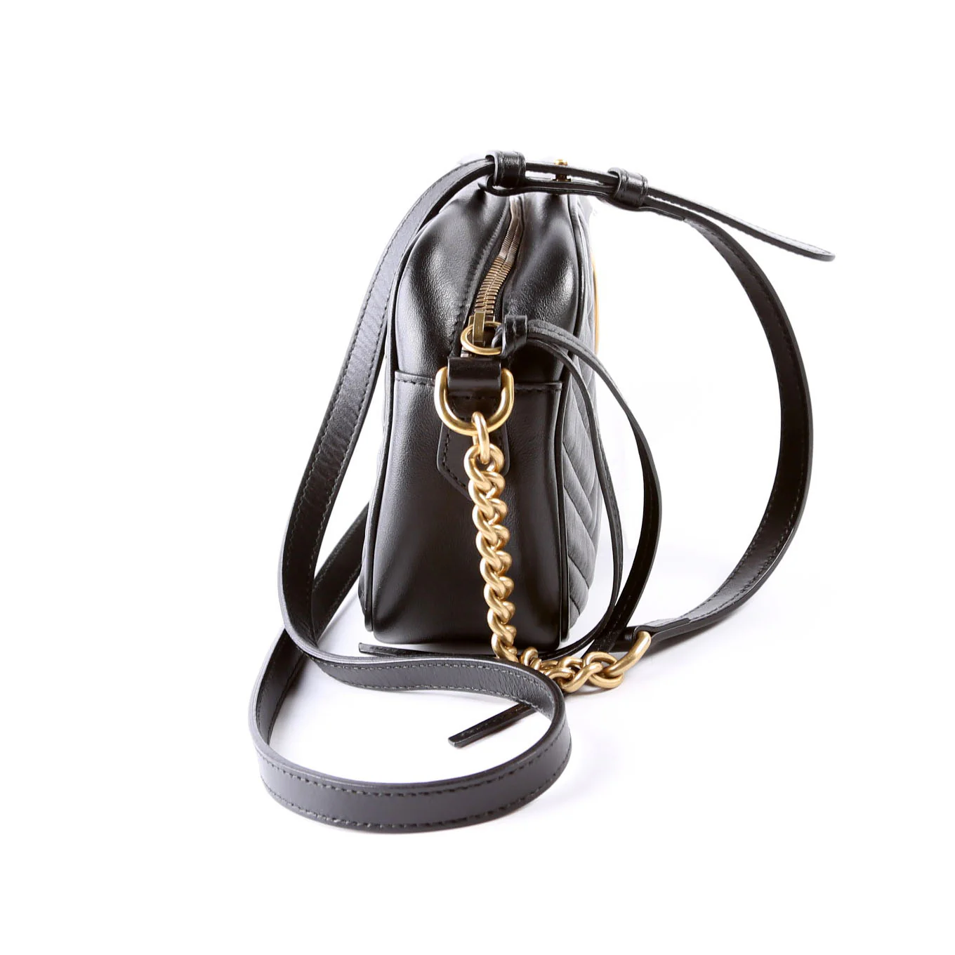 447632 Marmont Small Leather Camera Black - Image 3