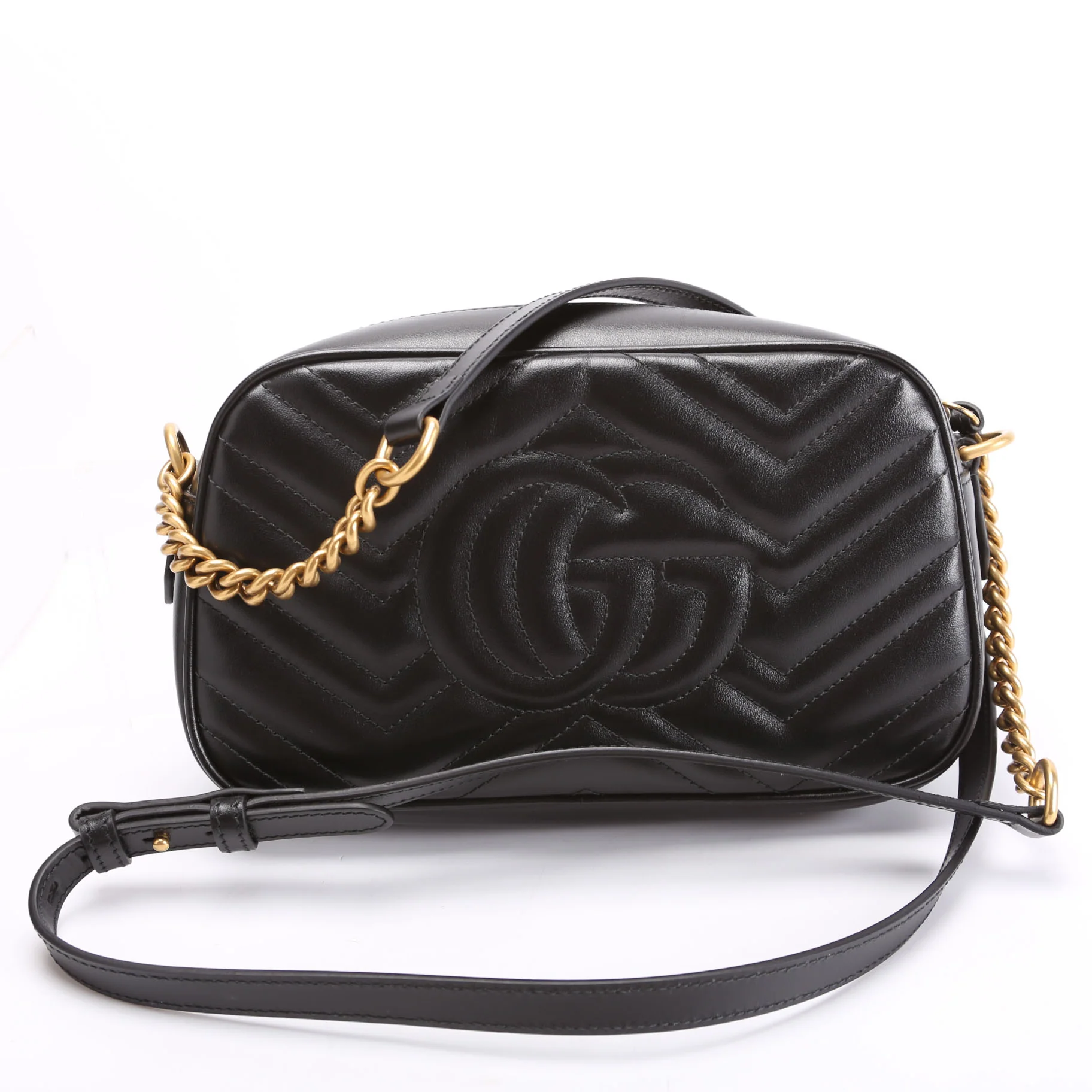 447632 Marmont Small Leather Camera Black - Image 3