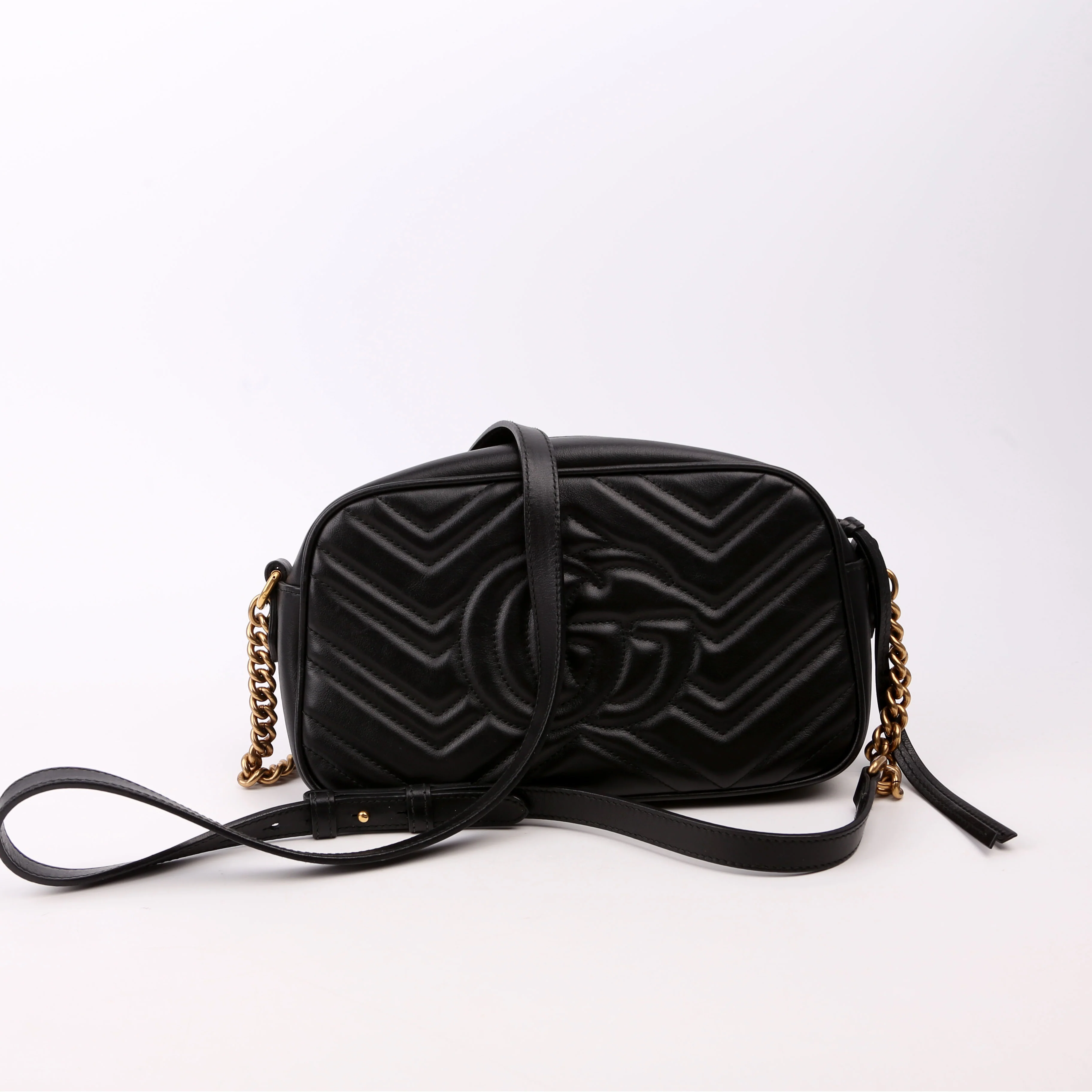 447632 Marmont Small Leather Camera Black - Image 3