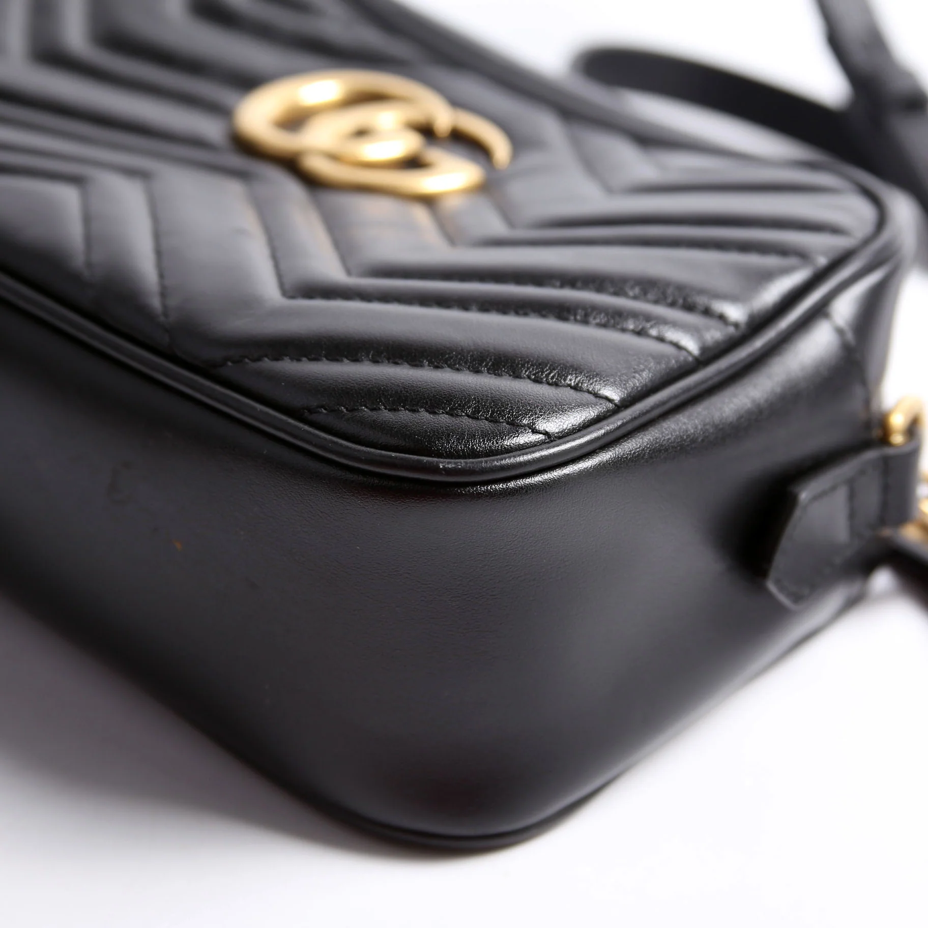 447632 Marmont Small Leather Camera Black - Image 5
