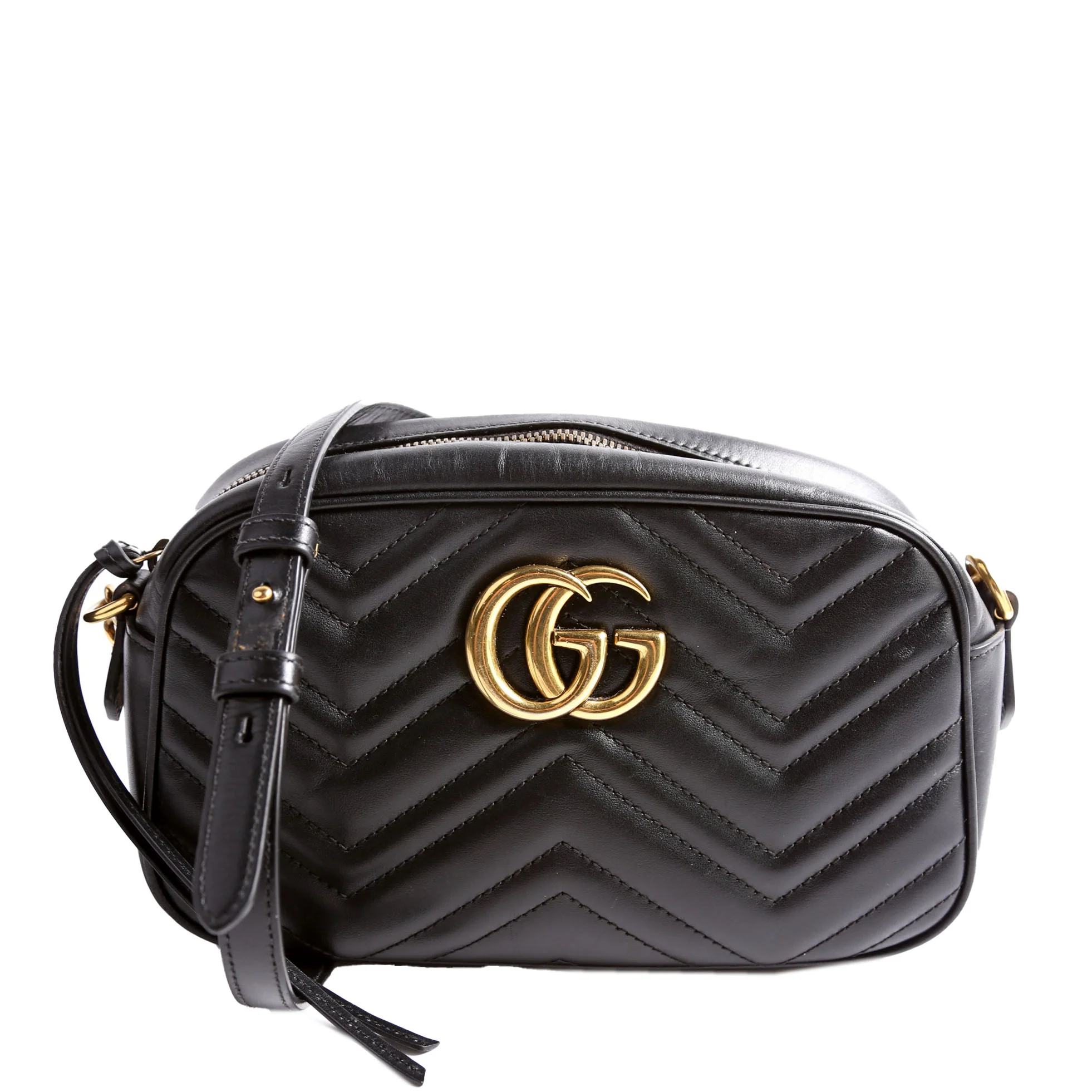 447632 Marmont Small Leather Camera Black