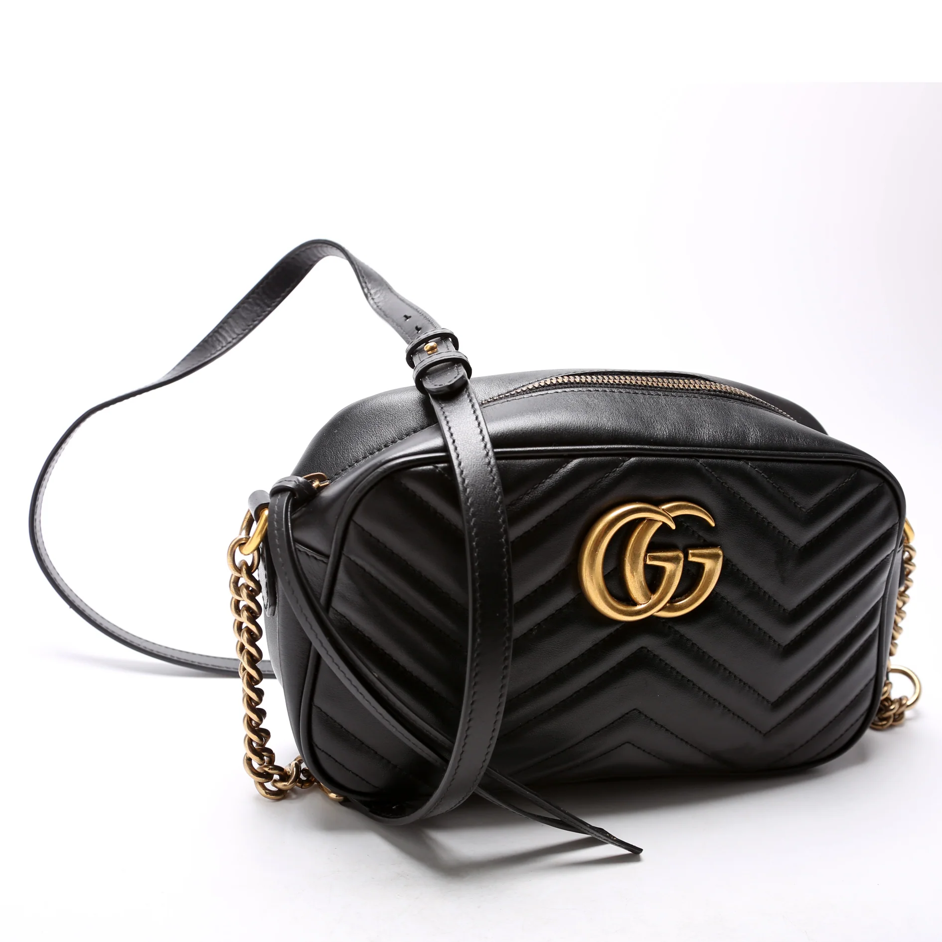 447632 Marmont Small Leather Camera Black - Image 2