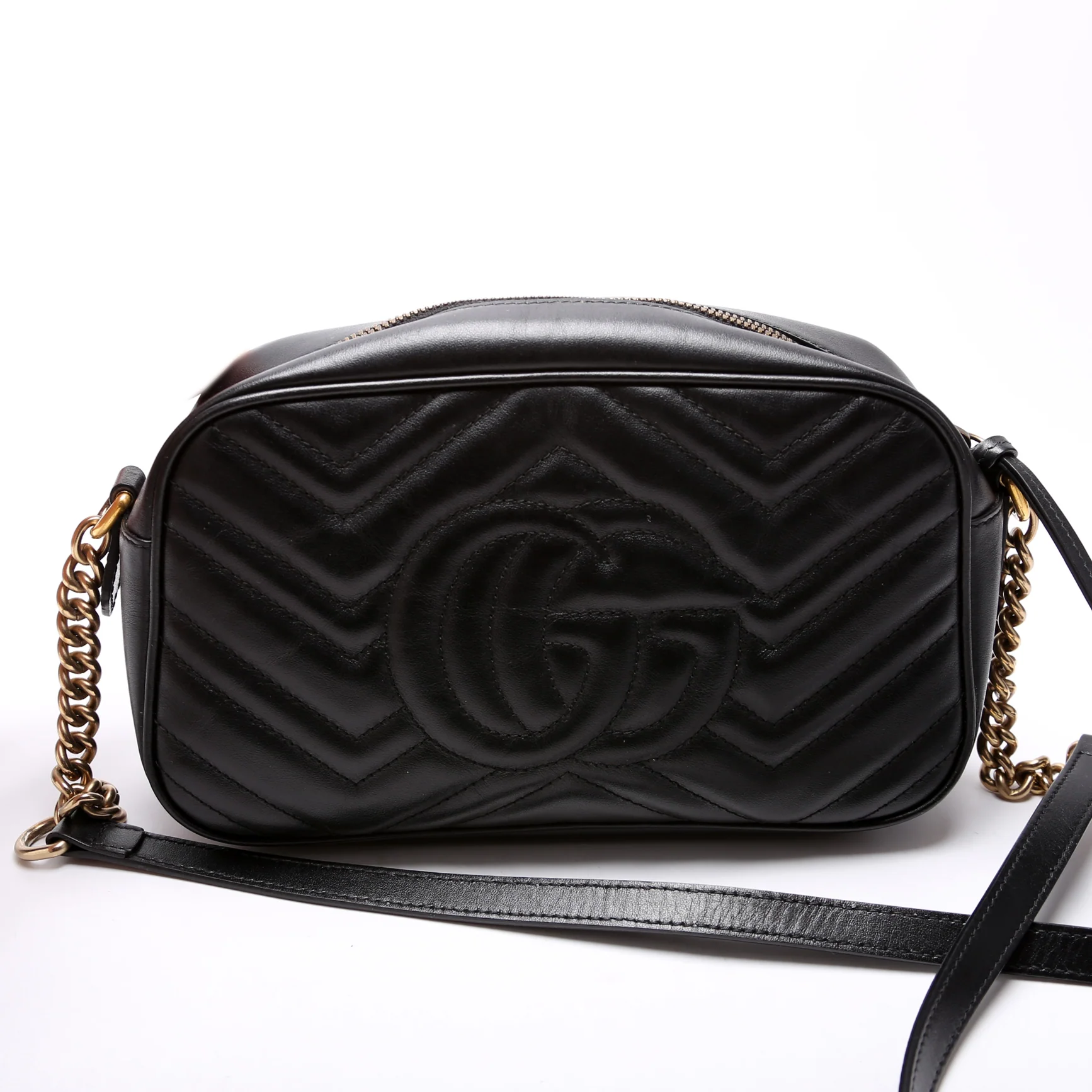 447632 Marmont Small Leather Camera Black - Image 3