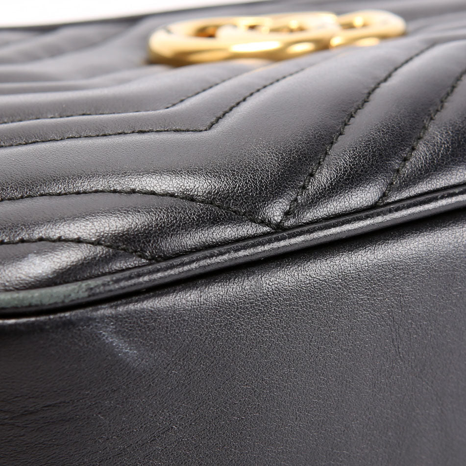 447632 Marmont Small Leather Camera Black - Image 5